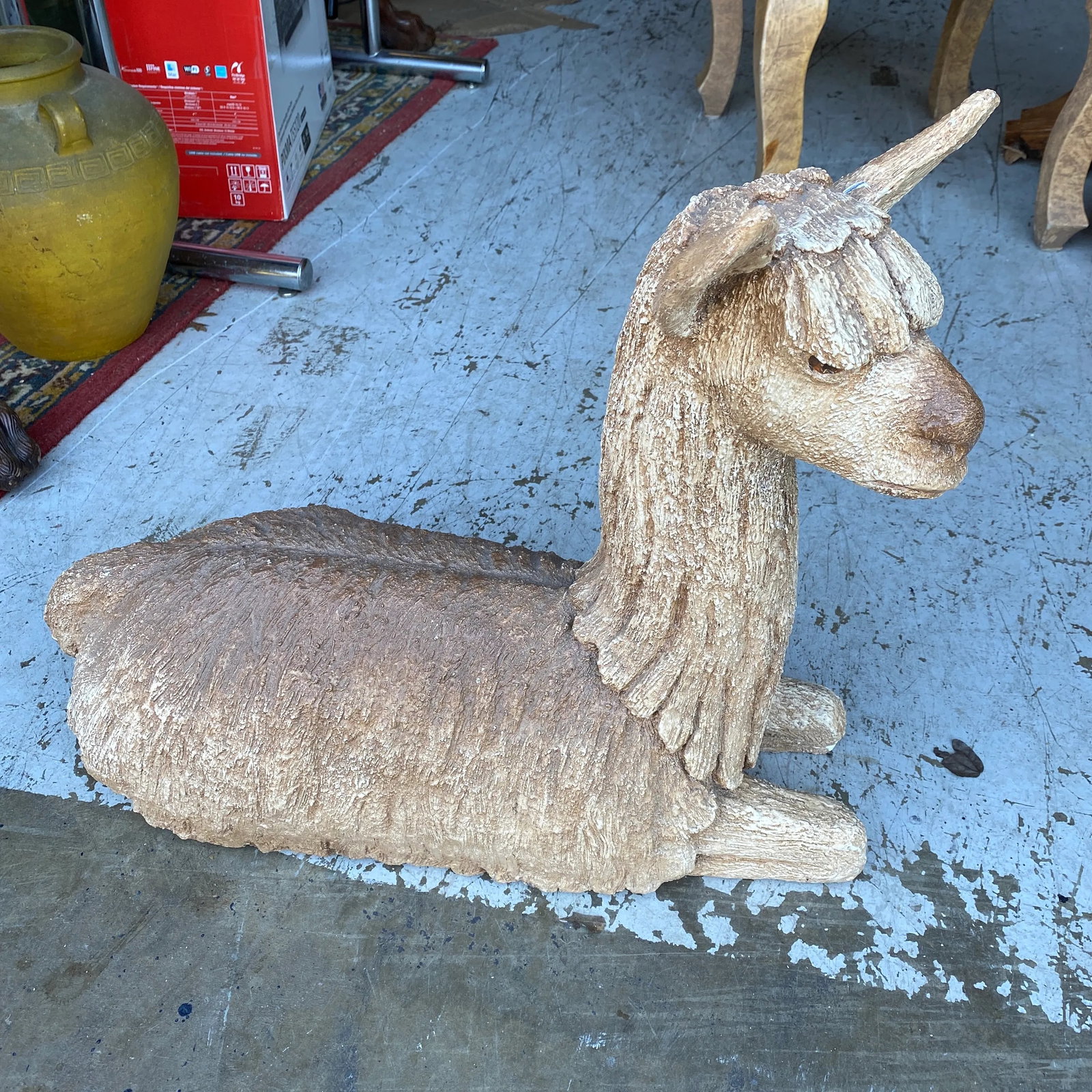 1970s Mid-Century Ceramic Llama Sculpture - 7