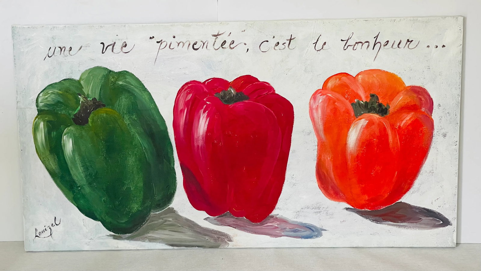Original Canvas Painting " Spicy Life Delicious" Restaurant Sign - 2
