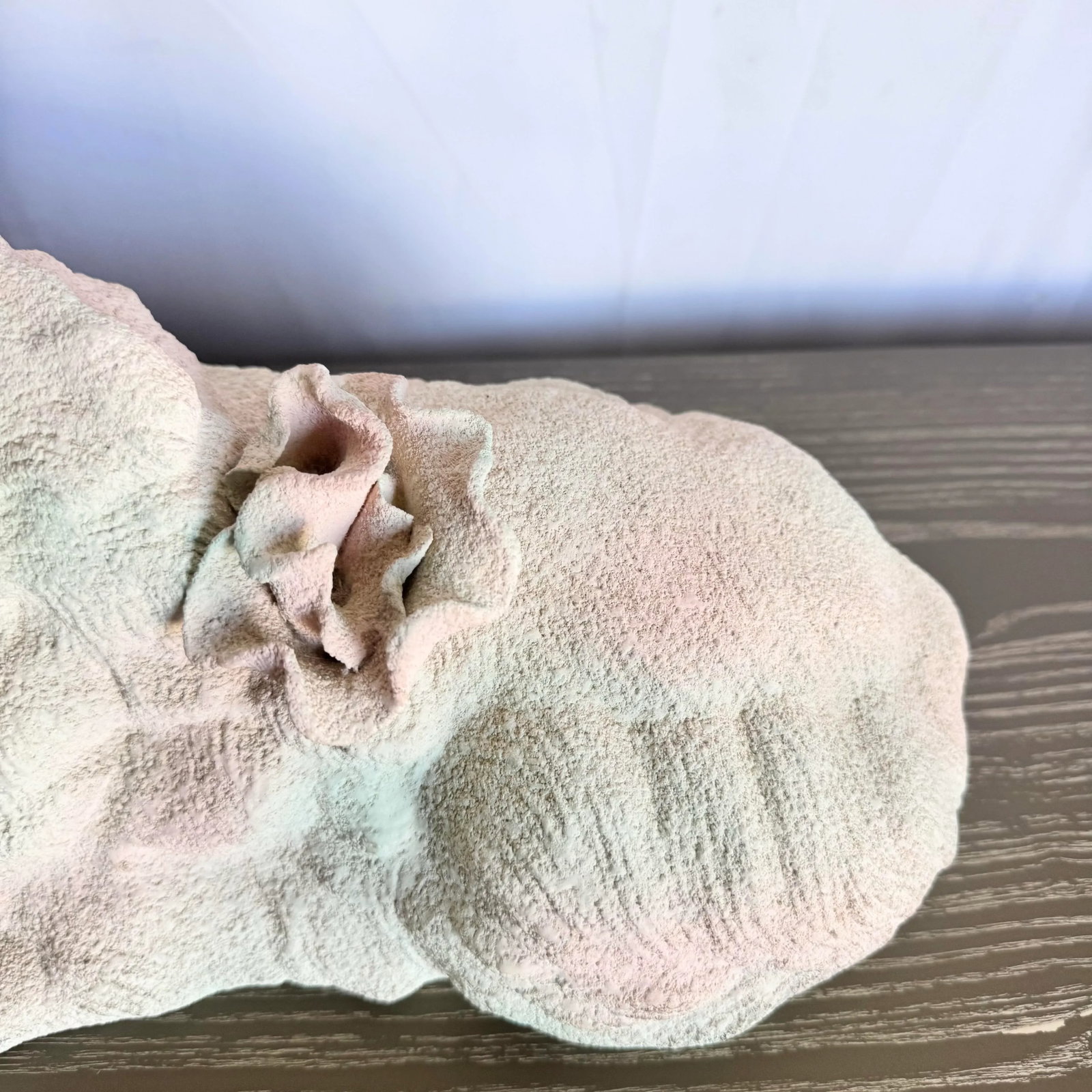 Vintage Pink White and Green Ceramic Cat Sculpture - 4