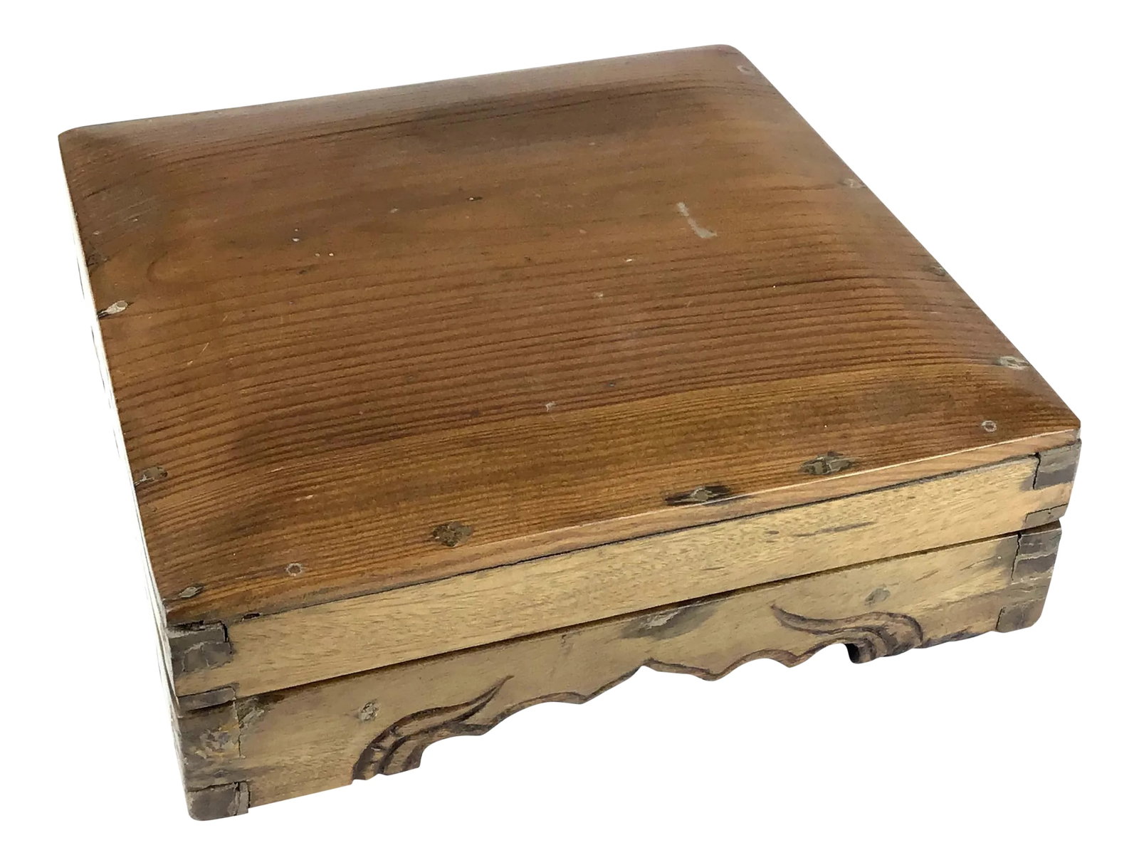 Antique Asian Treasure Wooden Box: Unusual wood box with multiple compartments. Asian hand carved wood design. Purchased in France from an Antique Shop during the 70's. Simple and pure design. Use for jewelry or even spices in your