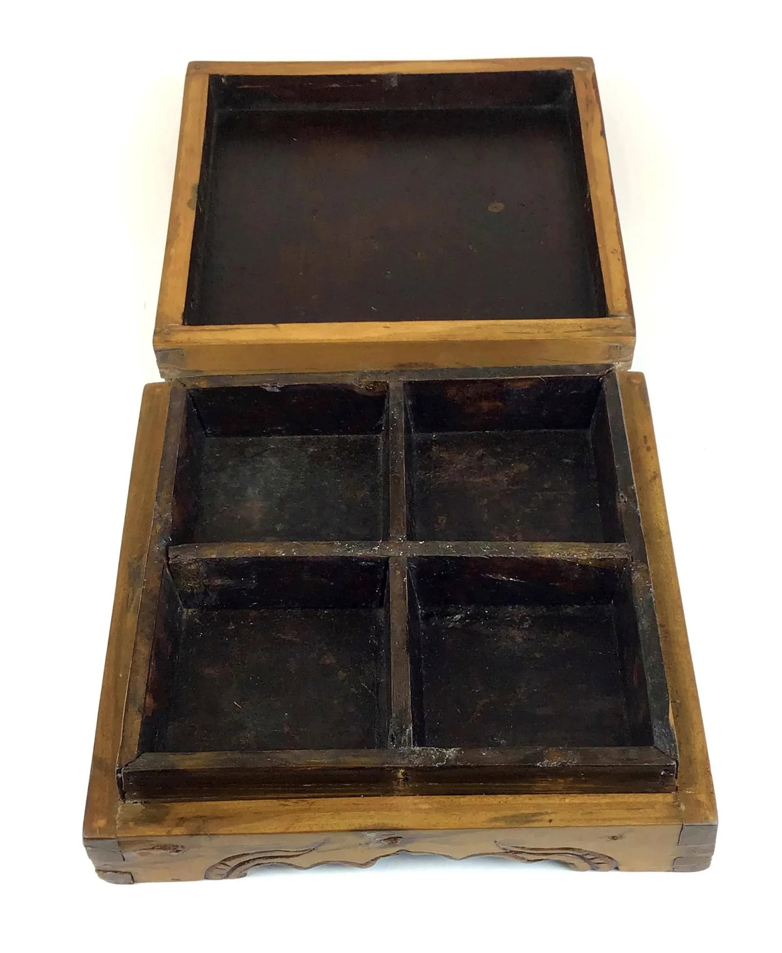 Antique Asian Treasure Wooden Box - 2