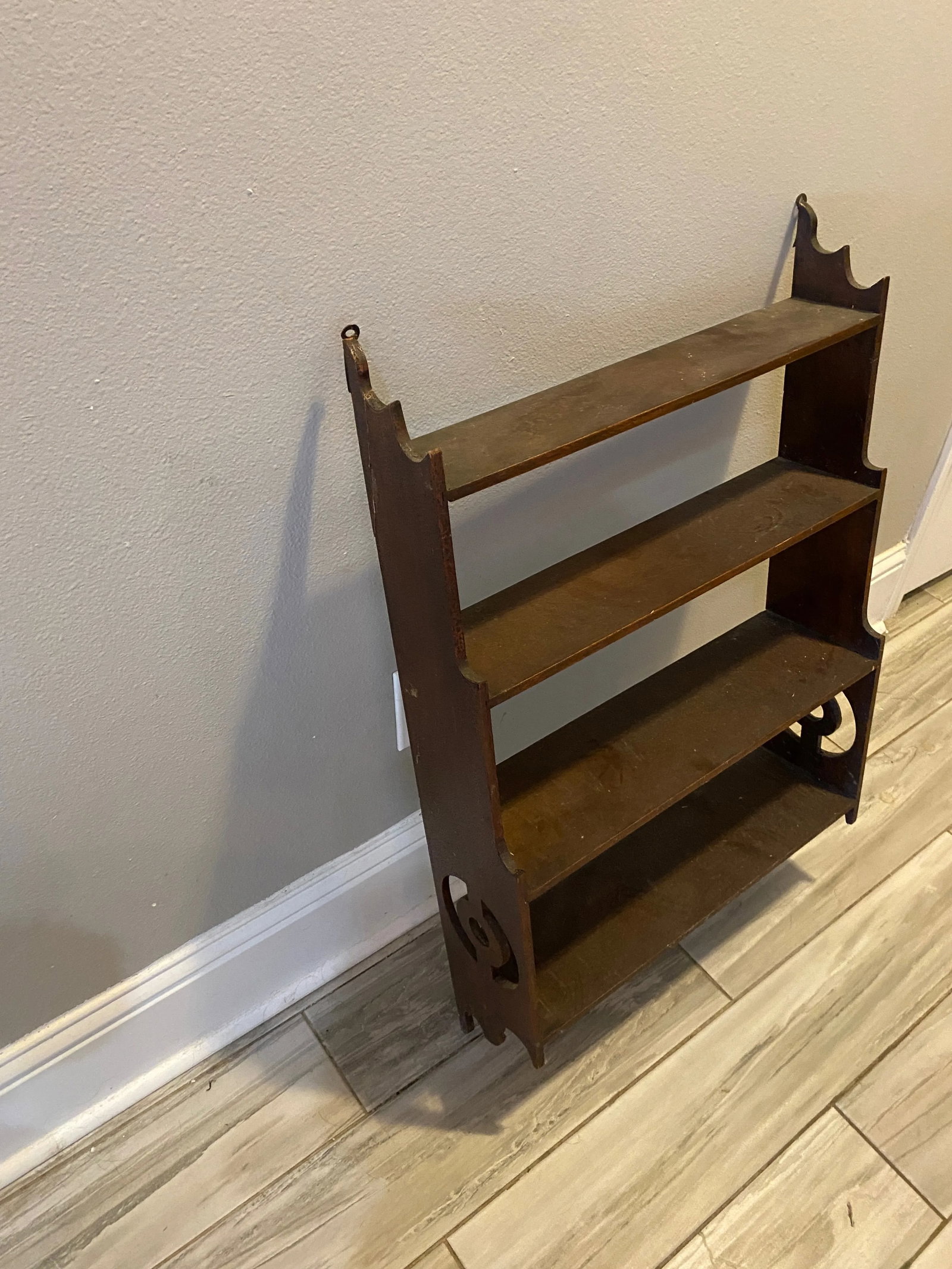 Antique Pair of English Hanging Shelves - 11