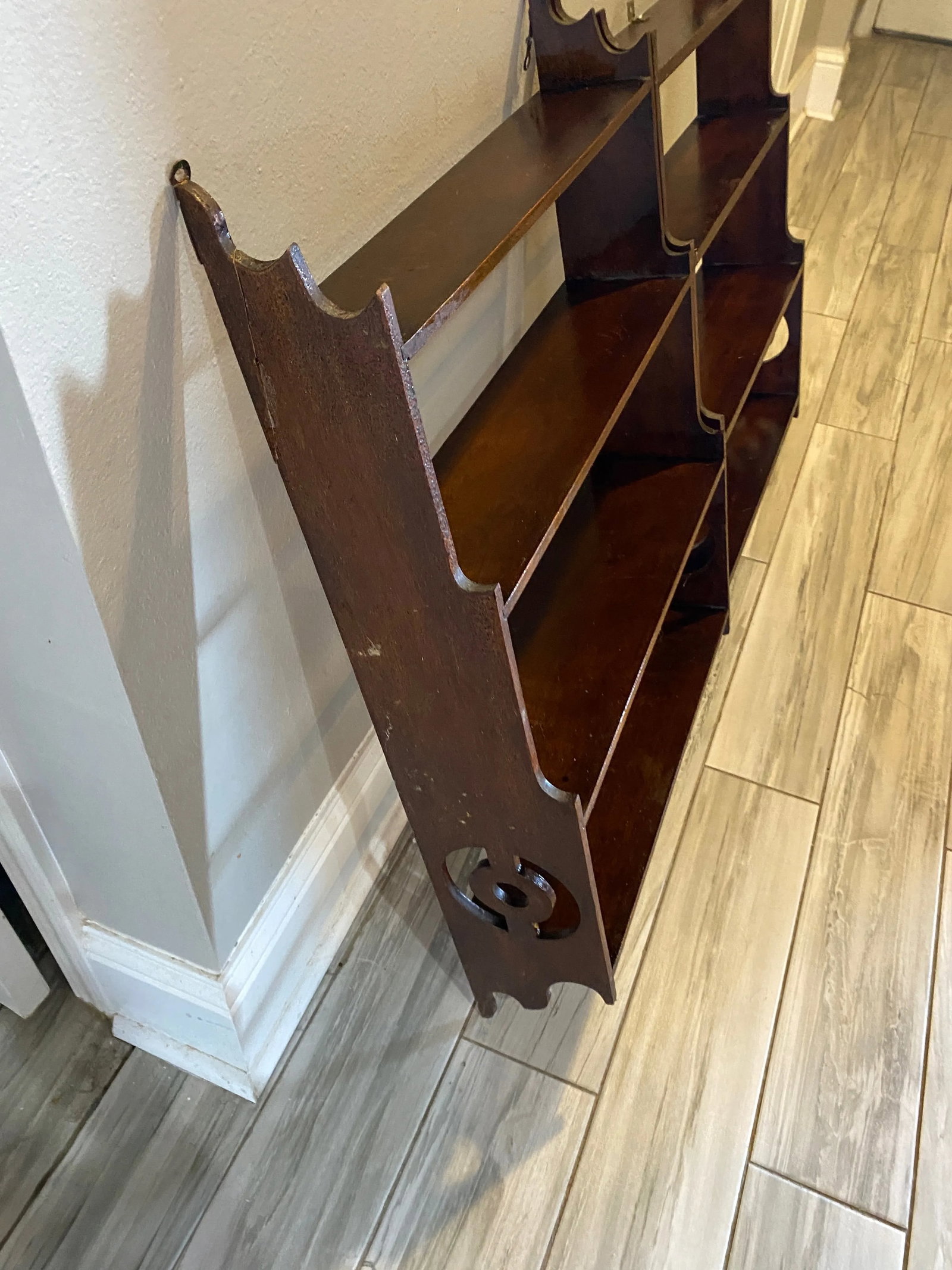 Antique Pair of English Hanging Shelves - 2