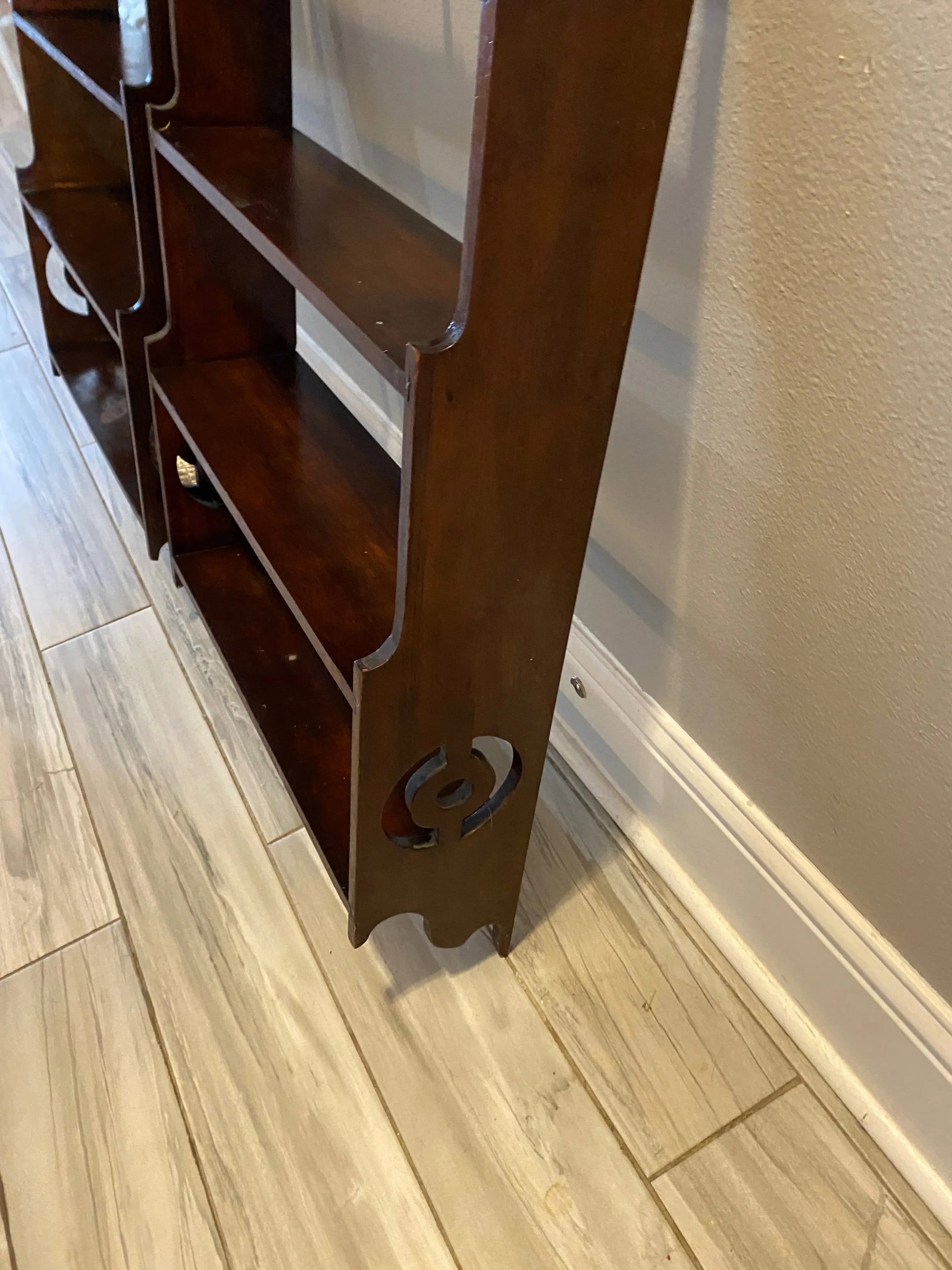 Antique Pair of English Hanging Shelves - 5