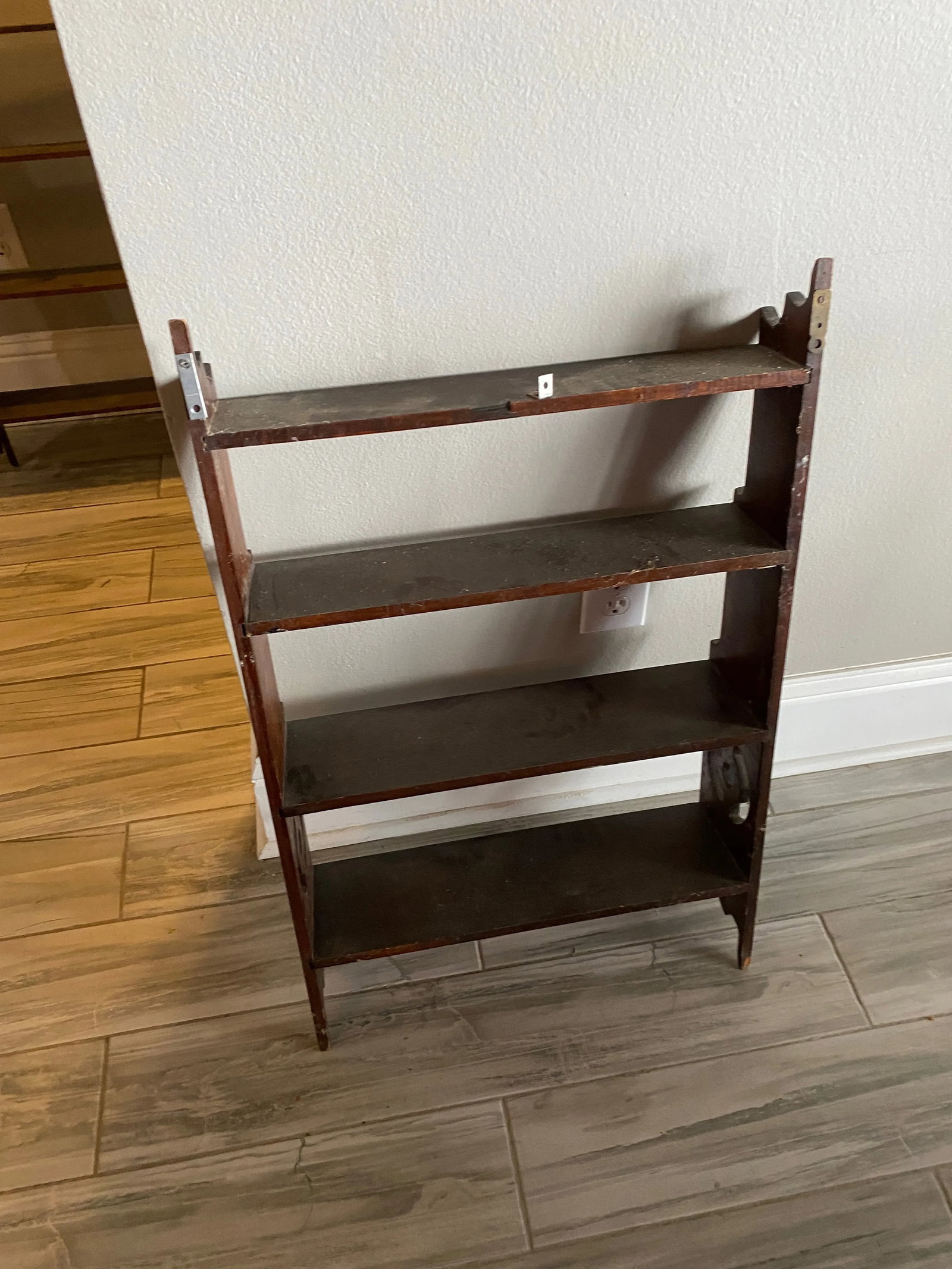 Antique Pair of English Hanging Shelves - 7
