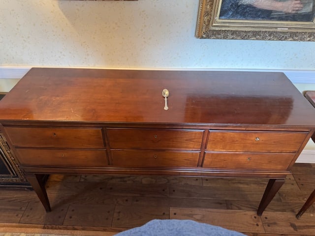 Antique English Mahogany Sideboard / Server, C. 1905 - 6 Drawers, 61'' W - 2