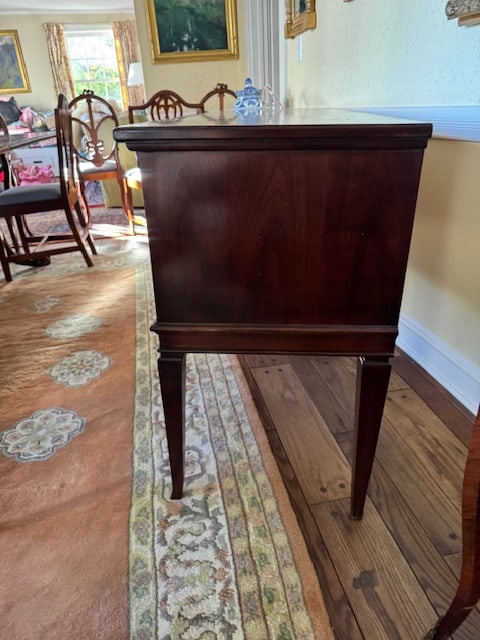Antique English Mahogany Sideboard / Server, C. 1905 - 6 Drawers, 61'' W - 5
