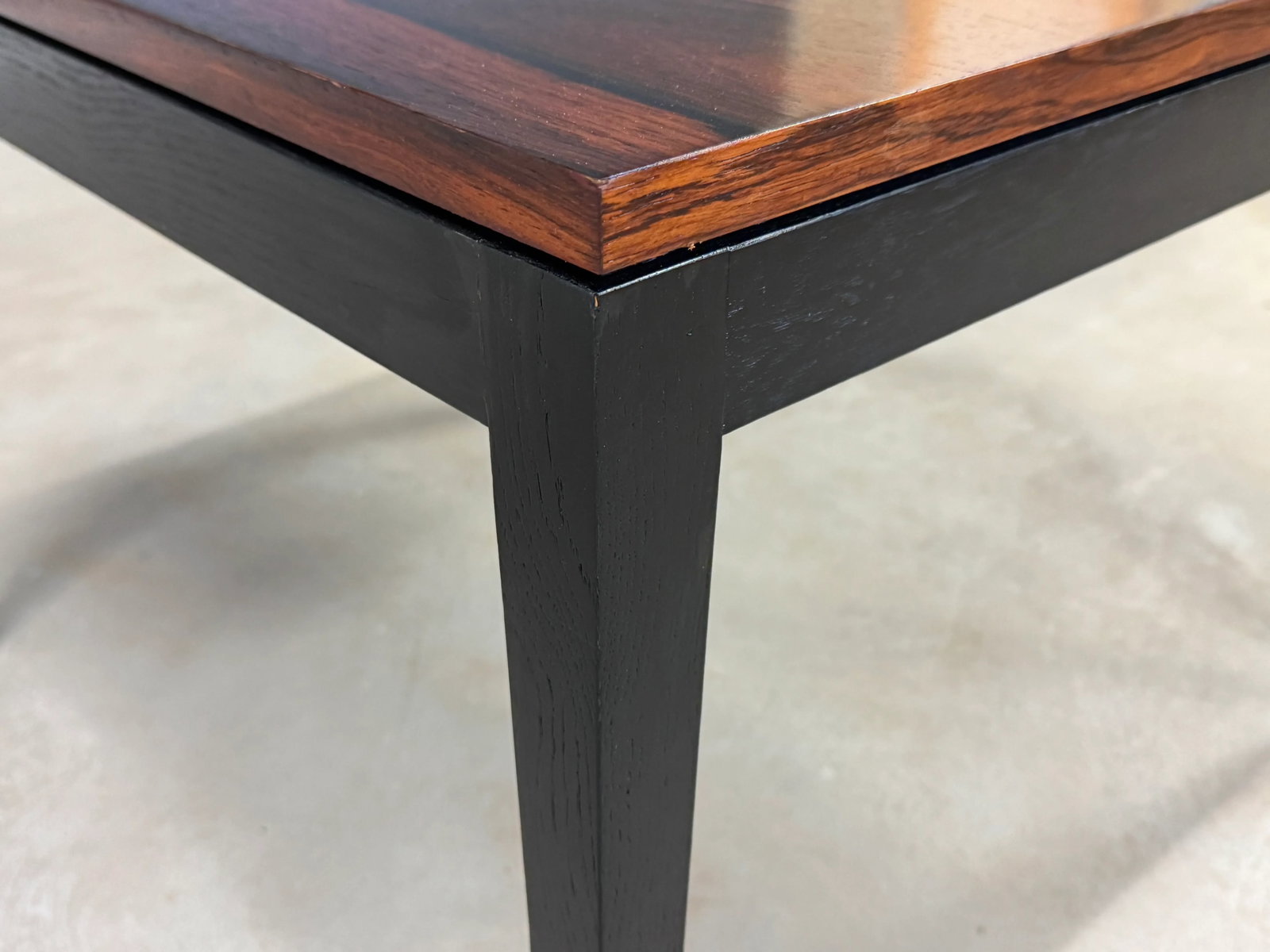1960s Refinished Rosewood Square Coffee End Table by Knoll - 2