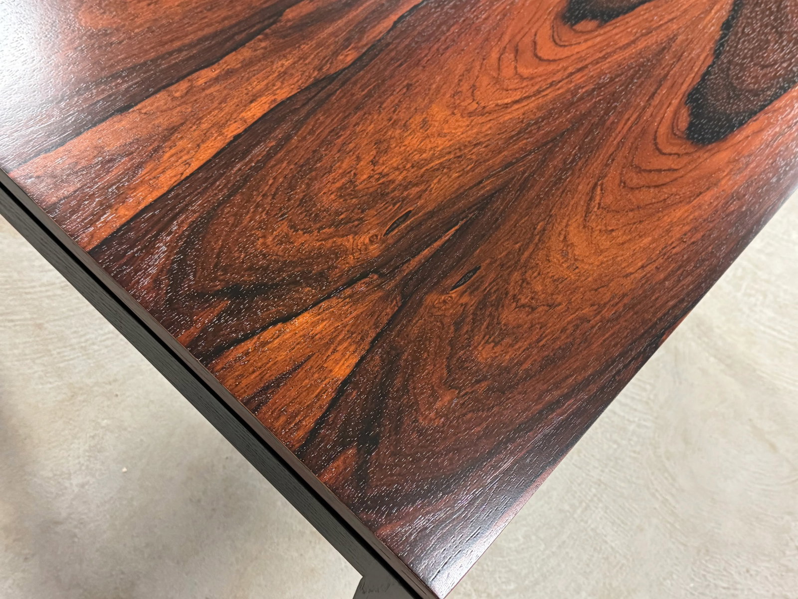 1960s Refinished Rosewood Square Coffee End Table by Knoll - 4