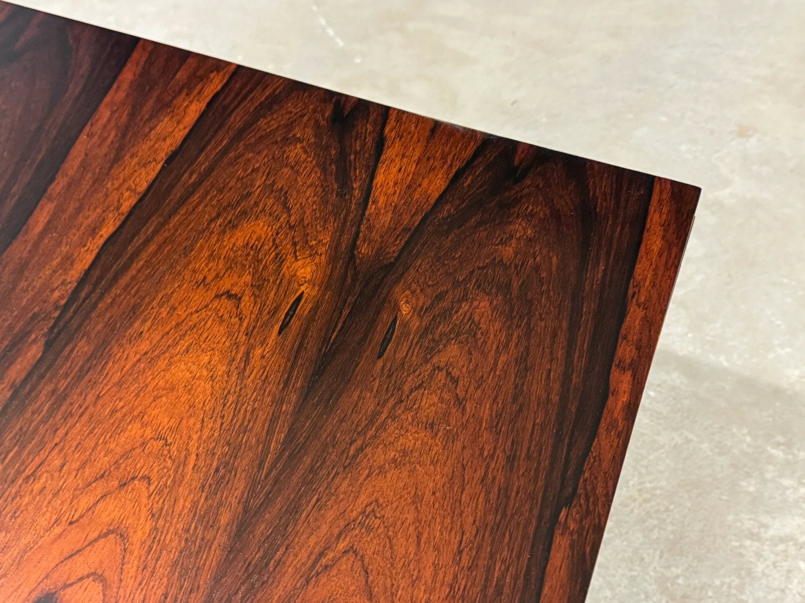 1960s Refinished Rosewood Square Coffee End Table by Knoll - 5