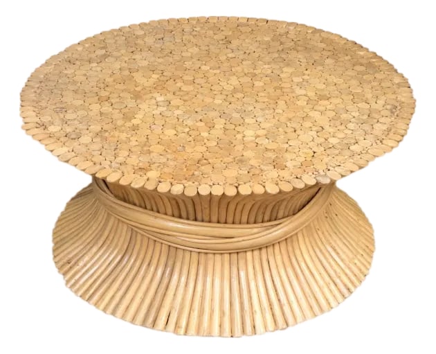 1970s Mid-Century Wheatsheaf Coffee Table Attributed to John McGuire (1 of 10)