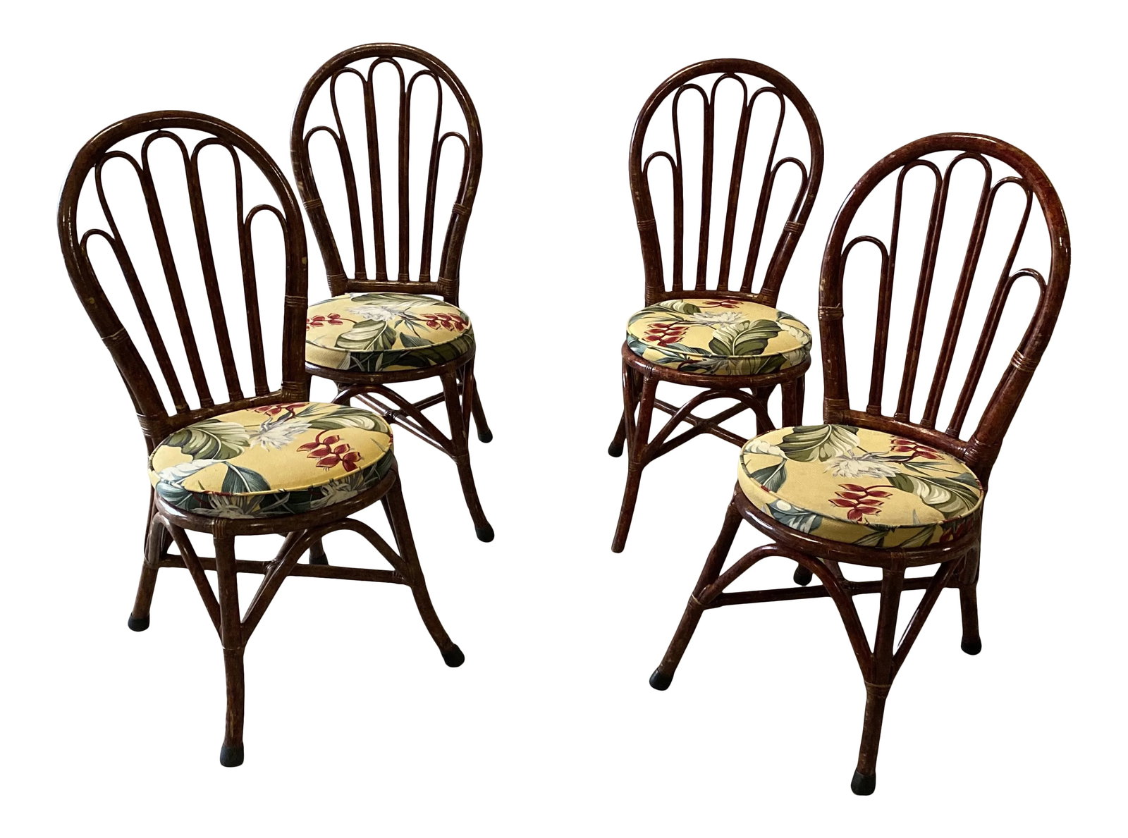 1970s Albini Style Tortoiseshell Bistro Chairs - Set of 4: Beautiful set of Albini style tortiseshell chairs. Perfect for any space and for the interior designer Condition: Alterations: Original Condition Unaltered Imperfections: Some Imperfections Condition 