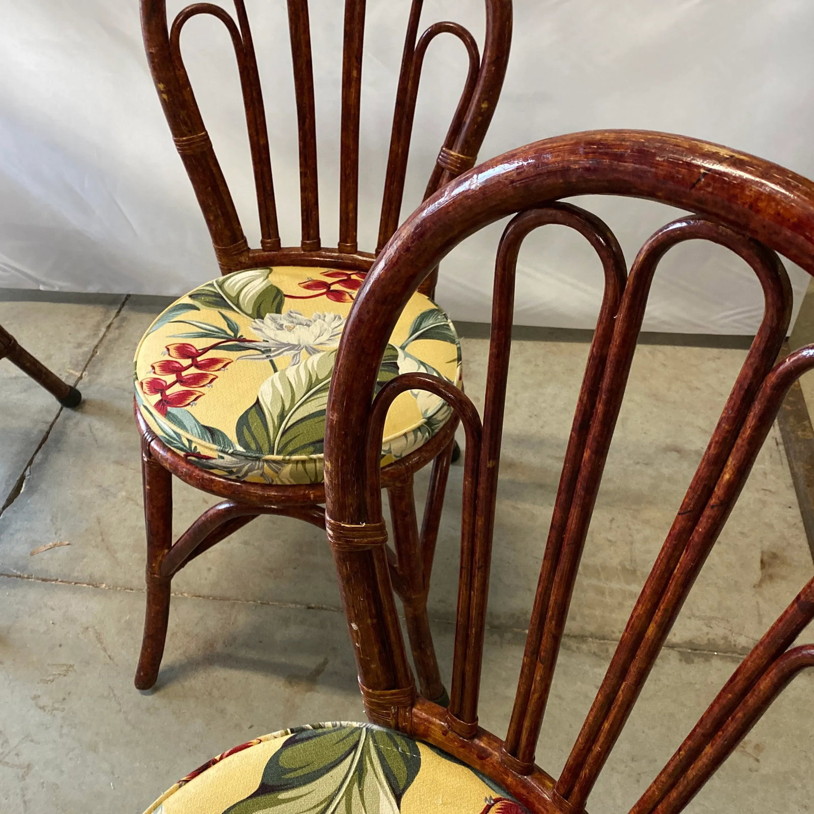 1970s Albini Style Tortoiseshell Bistro Chairs - Set of 4 - 2