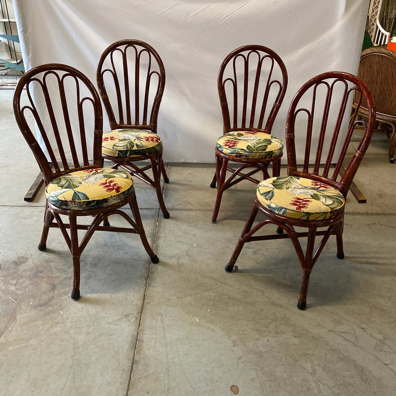 1970s Albini Style Tortoiseshell Bistro Chairs - Set of 4 - 8