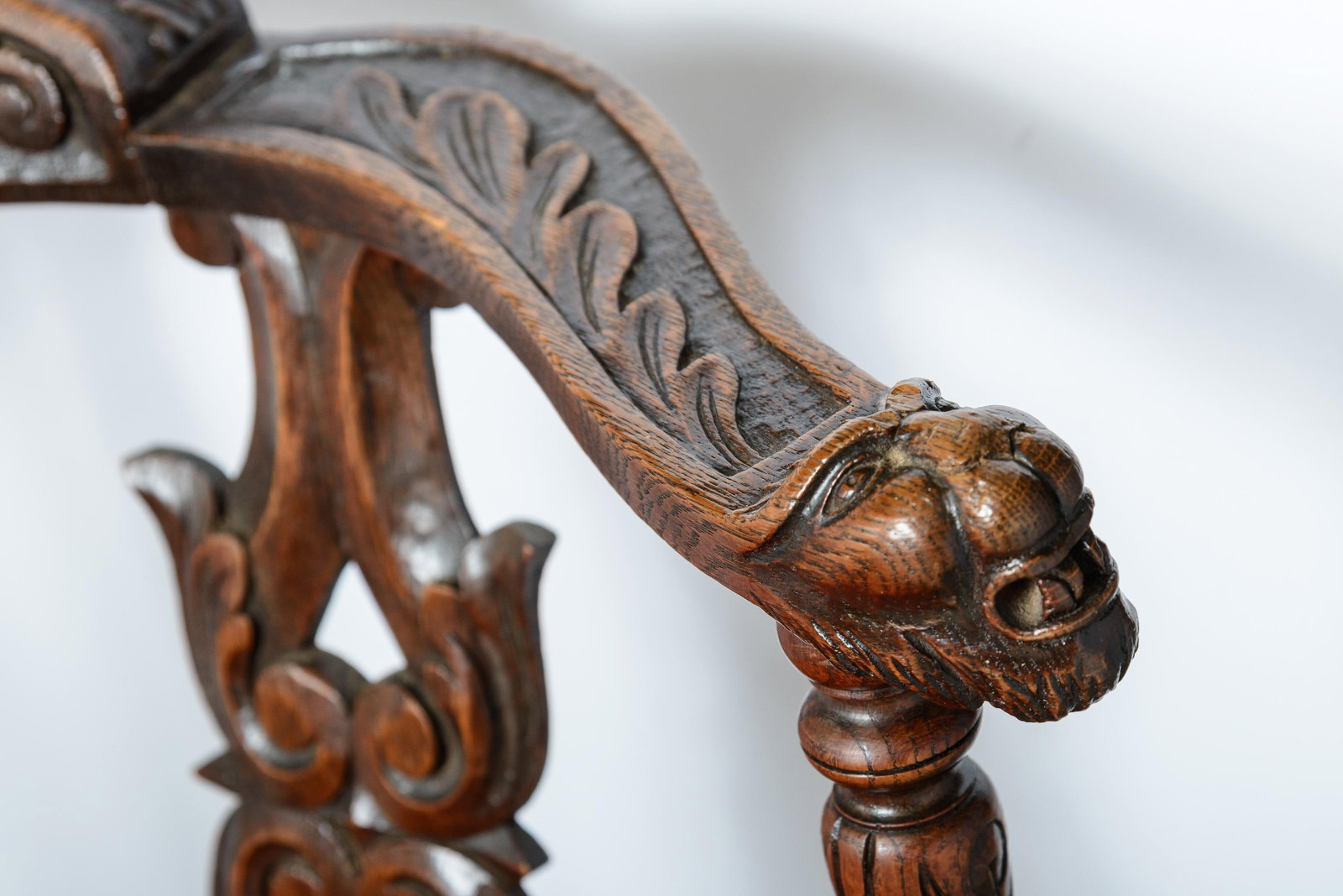 Antique English Upholstered Corner Chair - 4