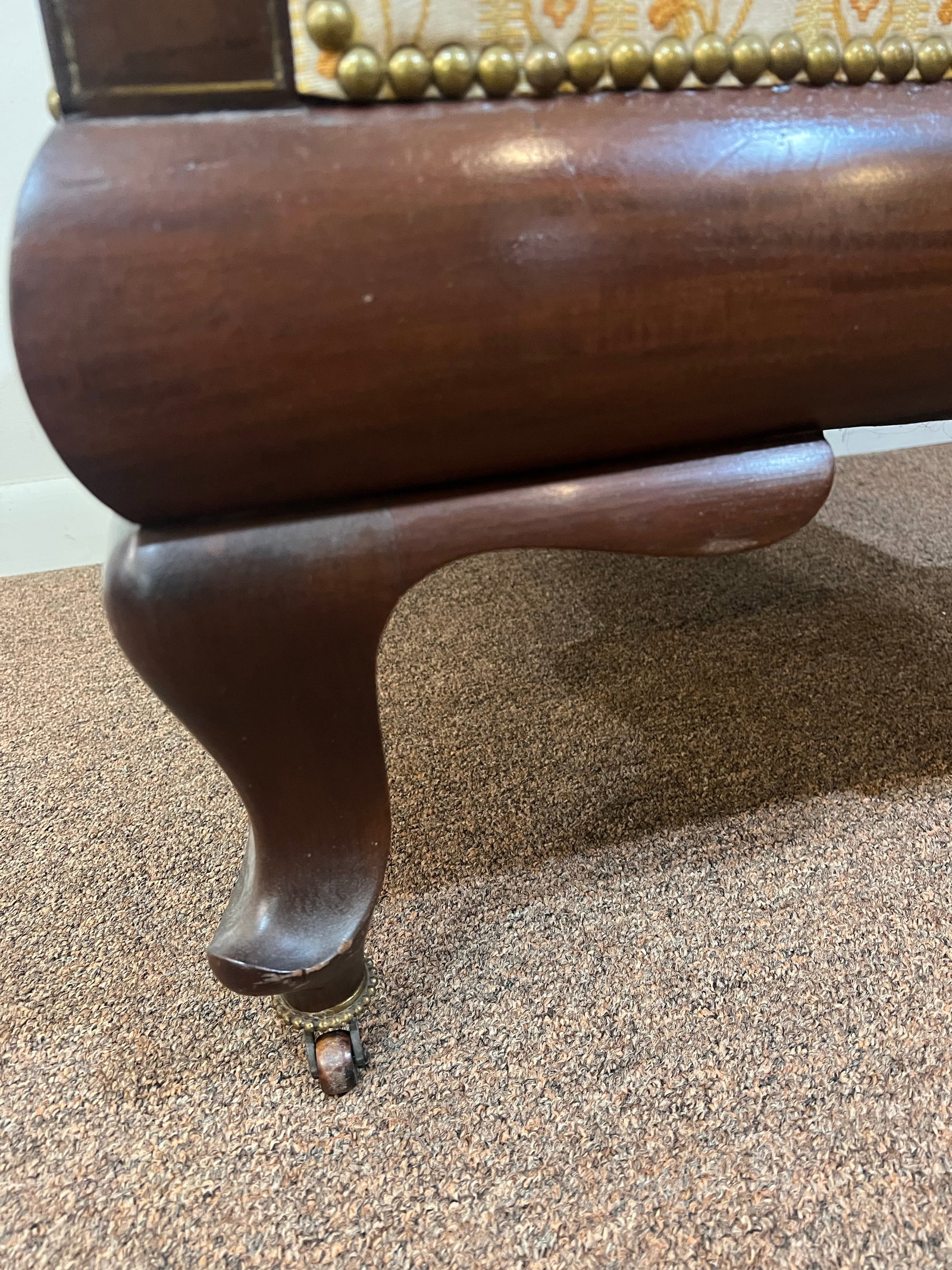 Chinese Mother of Pearl and Brass Inlay 19th Century Chair - 10