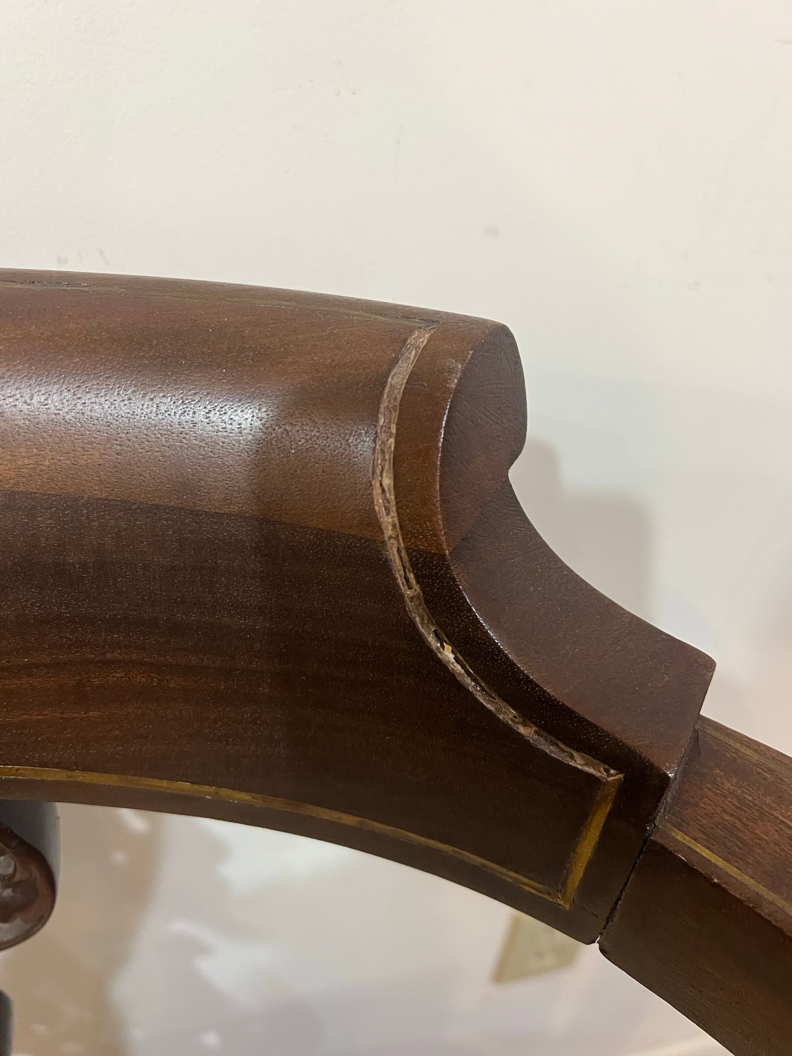 Chinese Mother of Pearl and Brass Inlay 19th Century Chair - 7