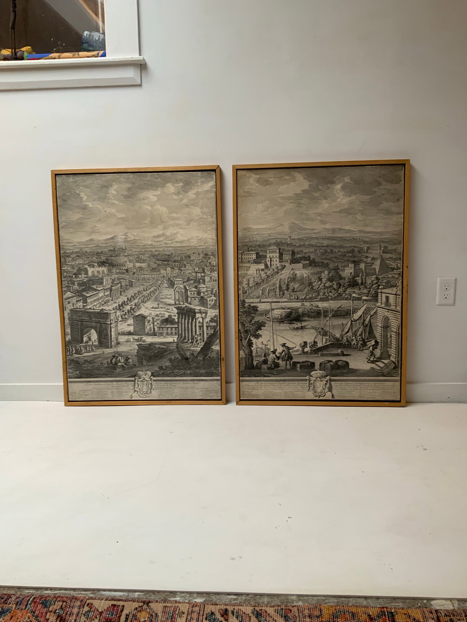 Mid 18th Century Pair of Giuseppe Vasi Panoramic Prints of Rome. - 2