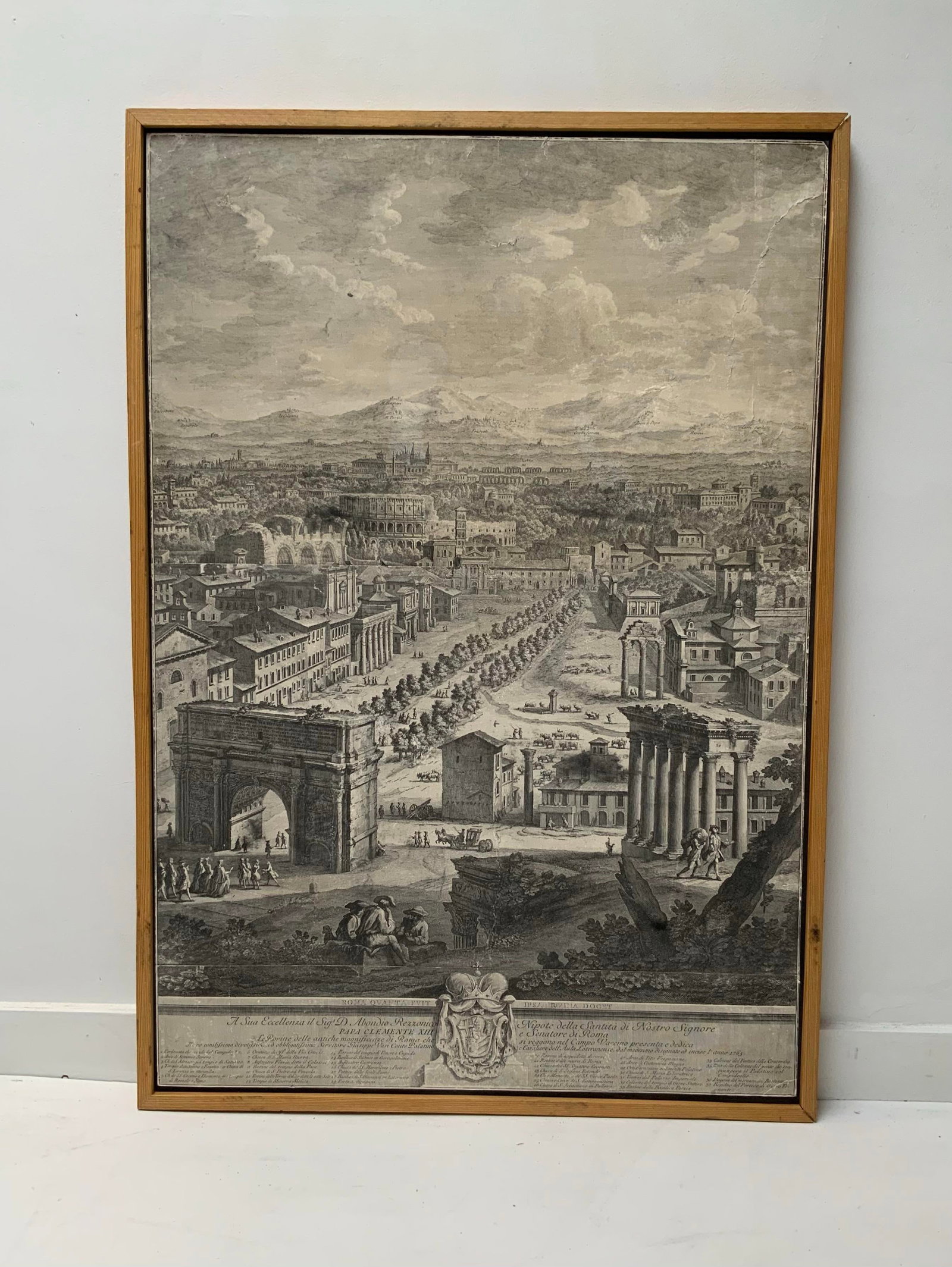 Mid 18th Century Pair of Giuseppe Vasi Panoramic Prints of Rome. - 5