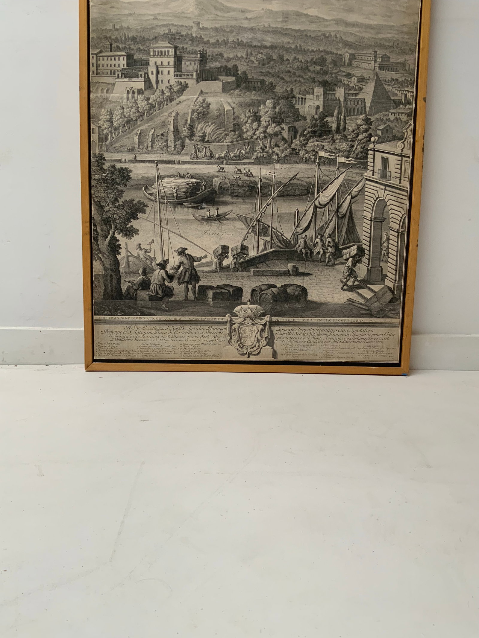 Mid 18th Century Pair of Giuseppe Vasi Panoramic Prints of Rome. - 8