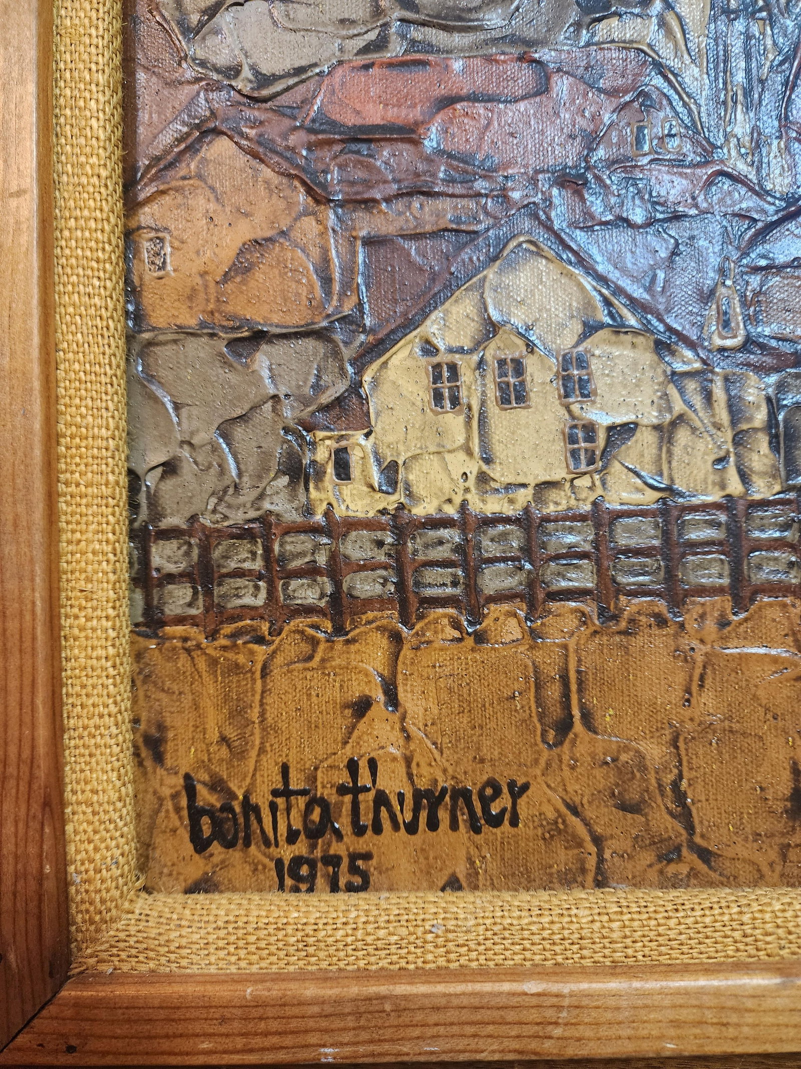 Mid Century Modern Artist Bonita Thurman Original Oil. - 5