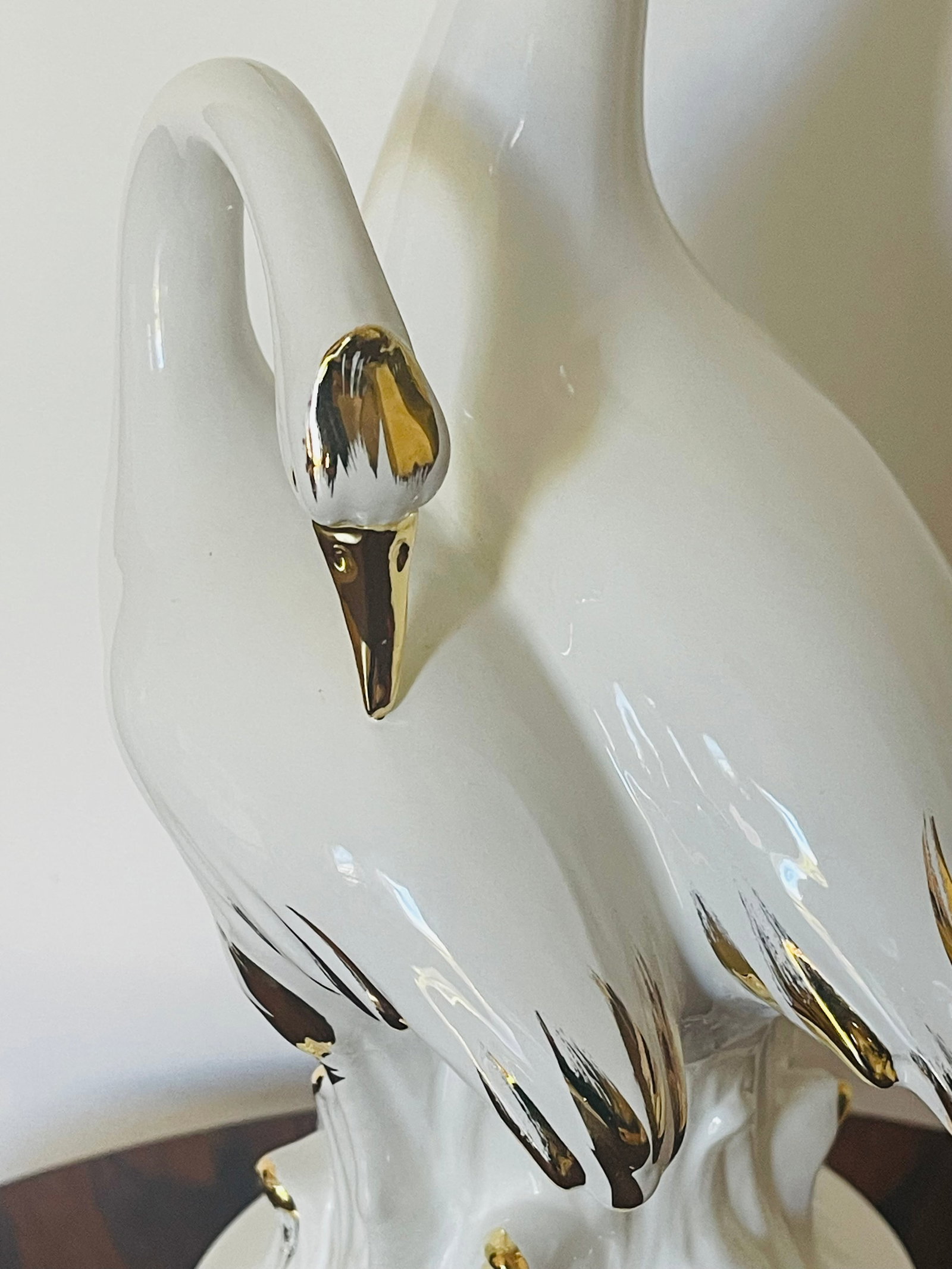Fabulous Mid 20 Th C Italian Ceramic Sculpture Two Herons - 4