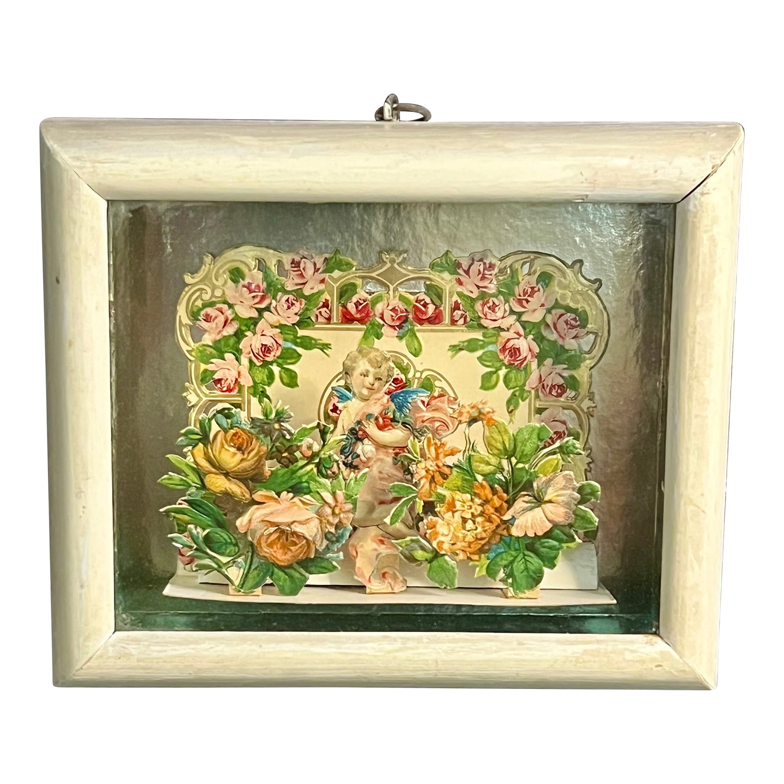 Late 19th Century Vintage Victorian 3d Valentine in Shadow Box Frame: Vintage Victorian 3D Valentine in Shadow Box Frame 6"W x 5"H x 1-5/8"D Condition: Alterations: Original Condition Unaltered Imperfections: Some Imperfections Condition Notes: Good vintage condition.