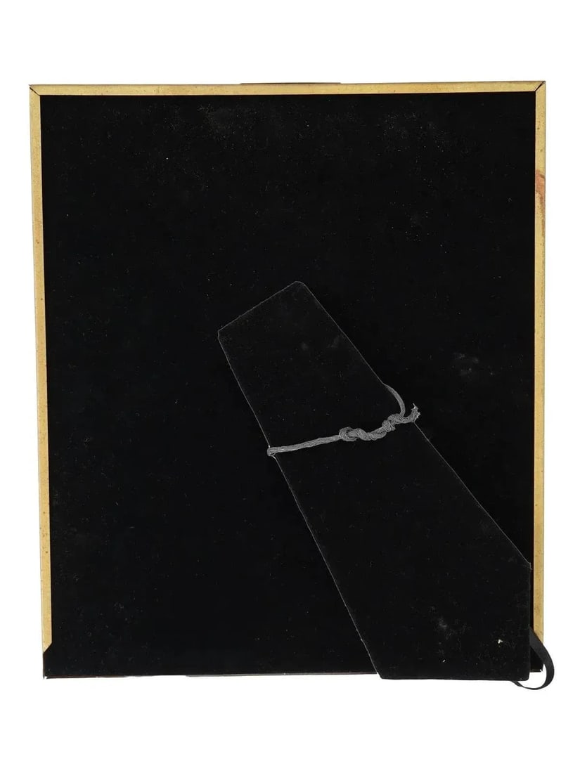 Early 20th Century Relief Design Gilded Brass Picture Frame, Marked - 3