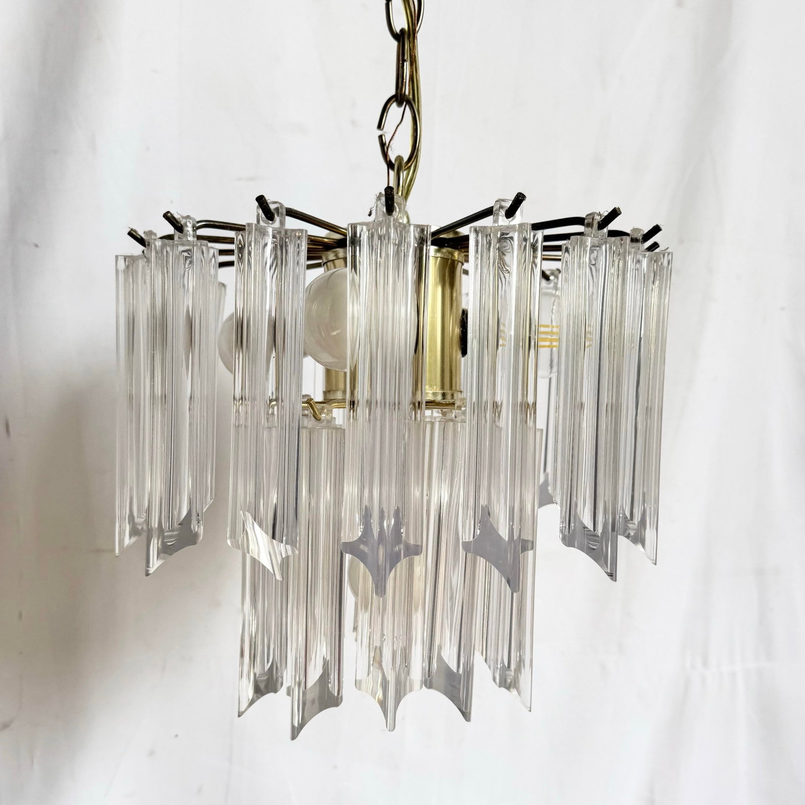 Art Deco Hanging Lucite Chandelier - 2