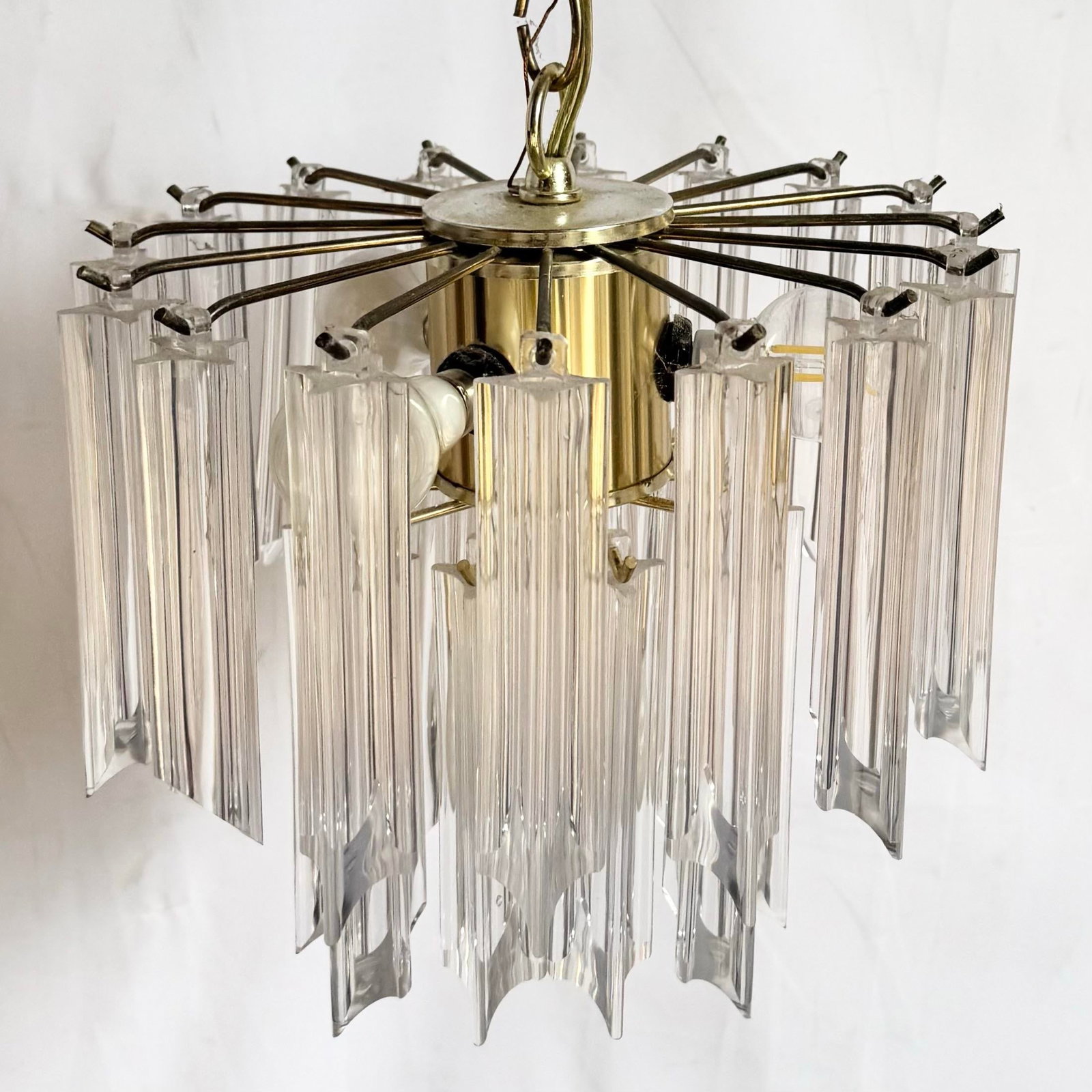 Art Deco Hanging Lucite Chandelier - 6