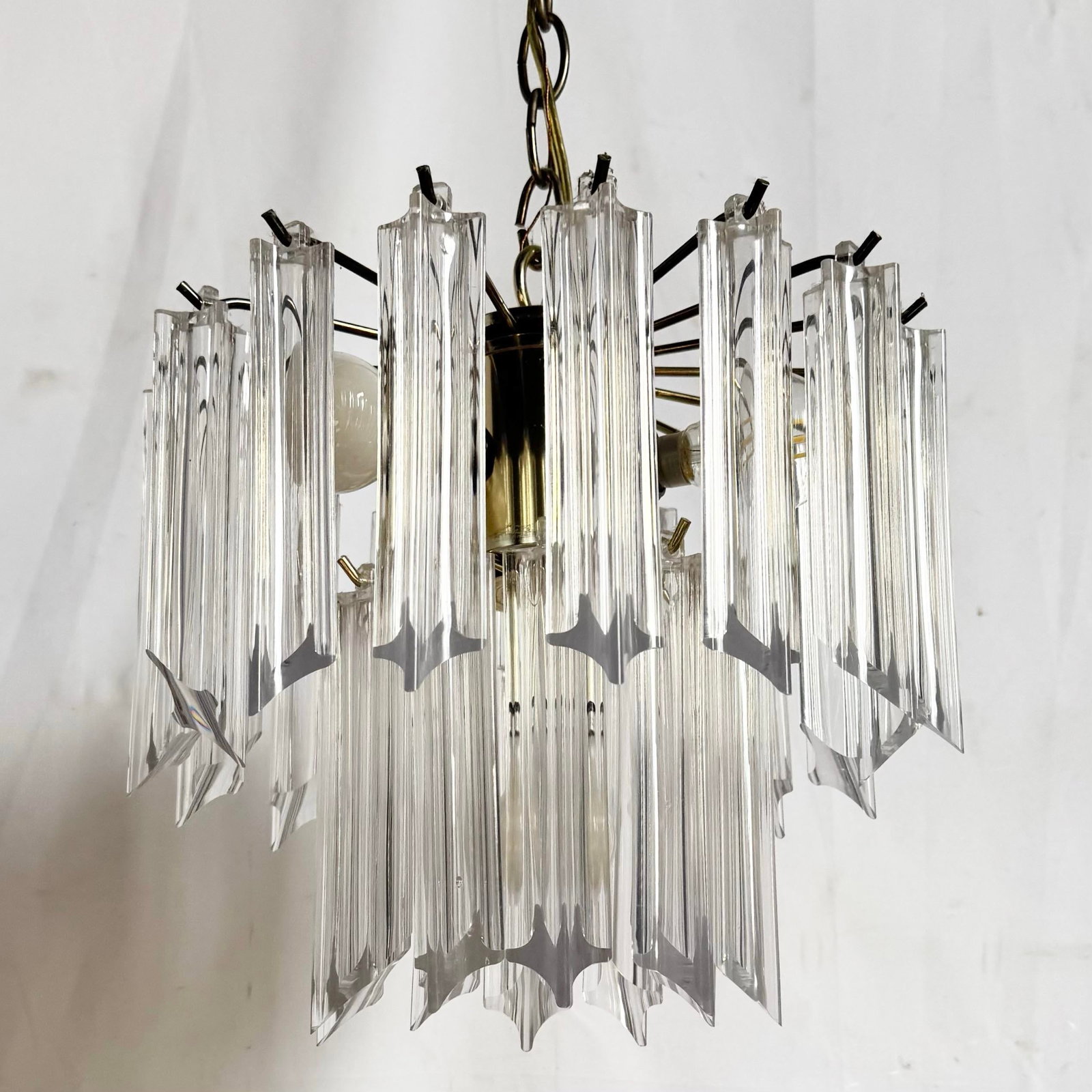 Art Deco Hanging Lucite Chandelier - 7