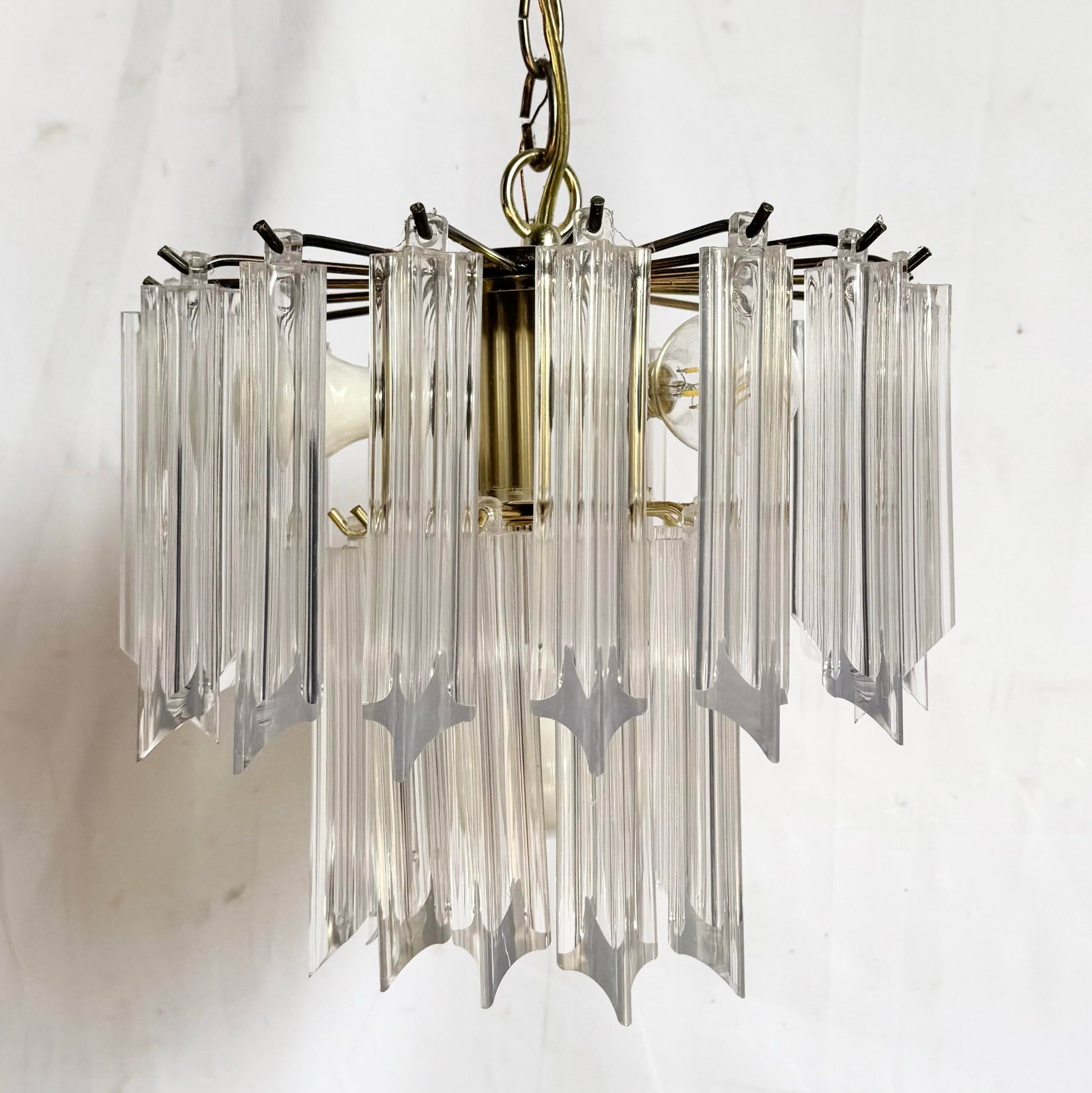 Art Deco Hanging Lucite Chandelier - 8