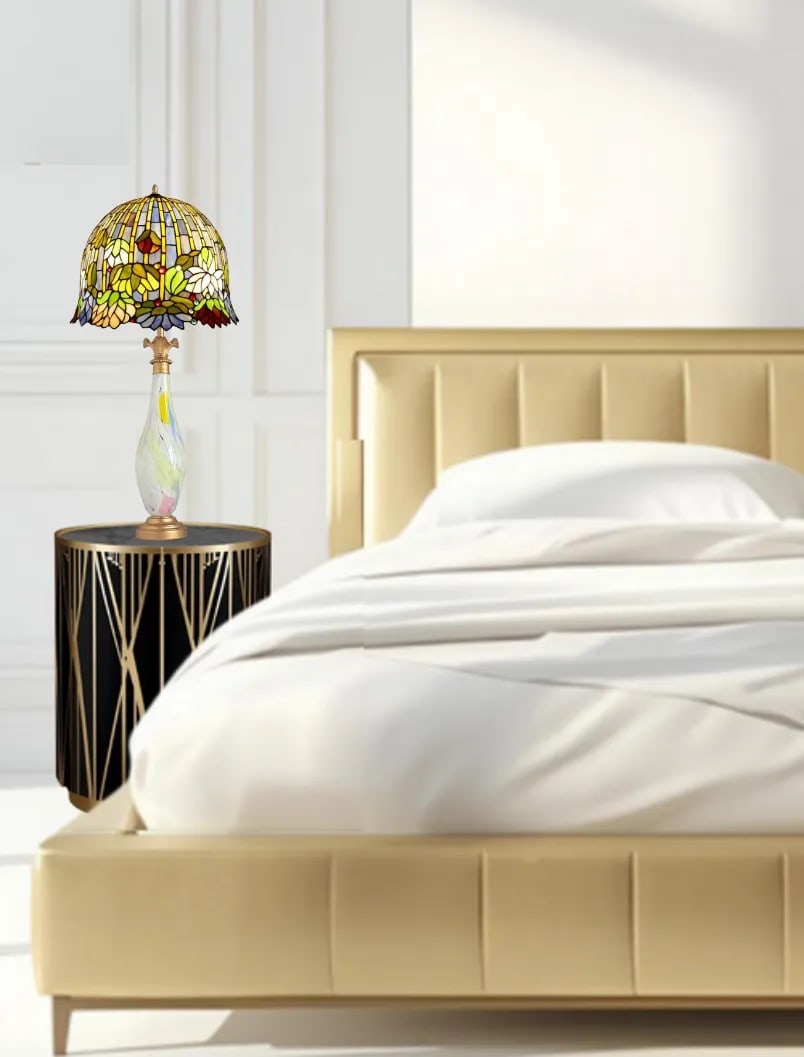 Murano Style Art Glass Candy Wrapper Confetti Table Lamp - 13