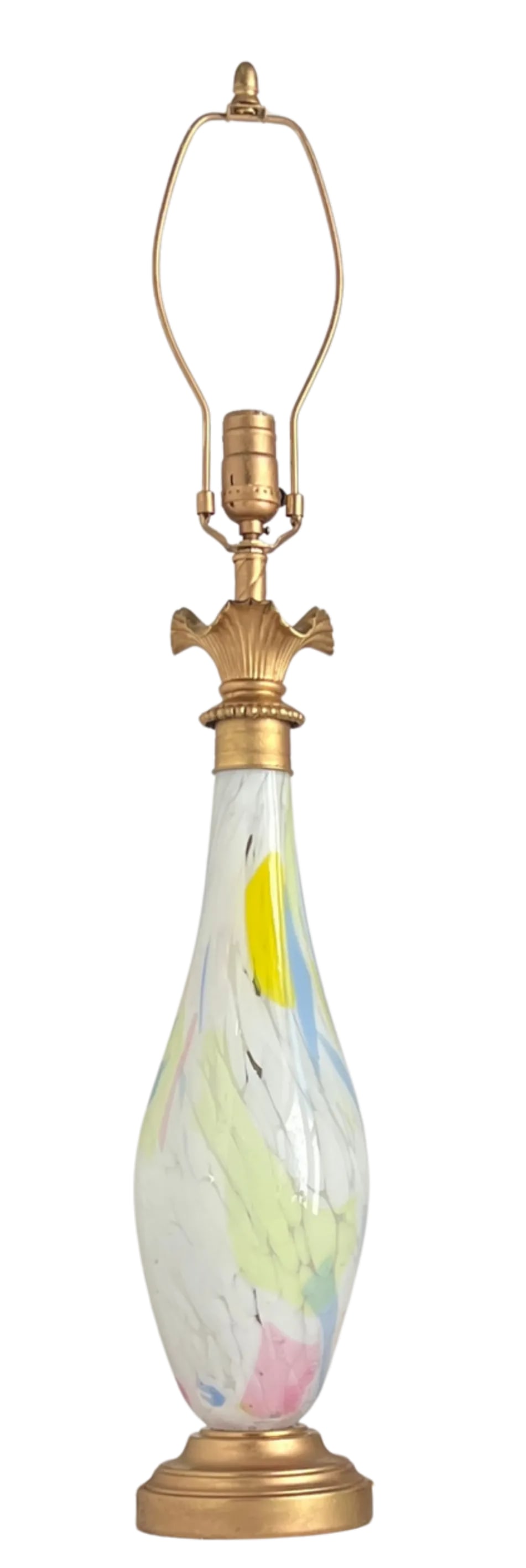 Murano Style Art Glass Candy Wrapper Confetti Table Lamp - 2
