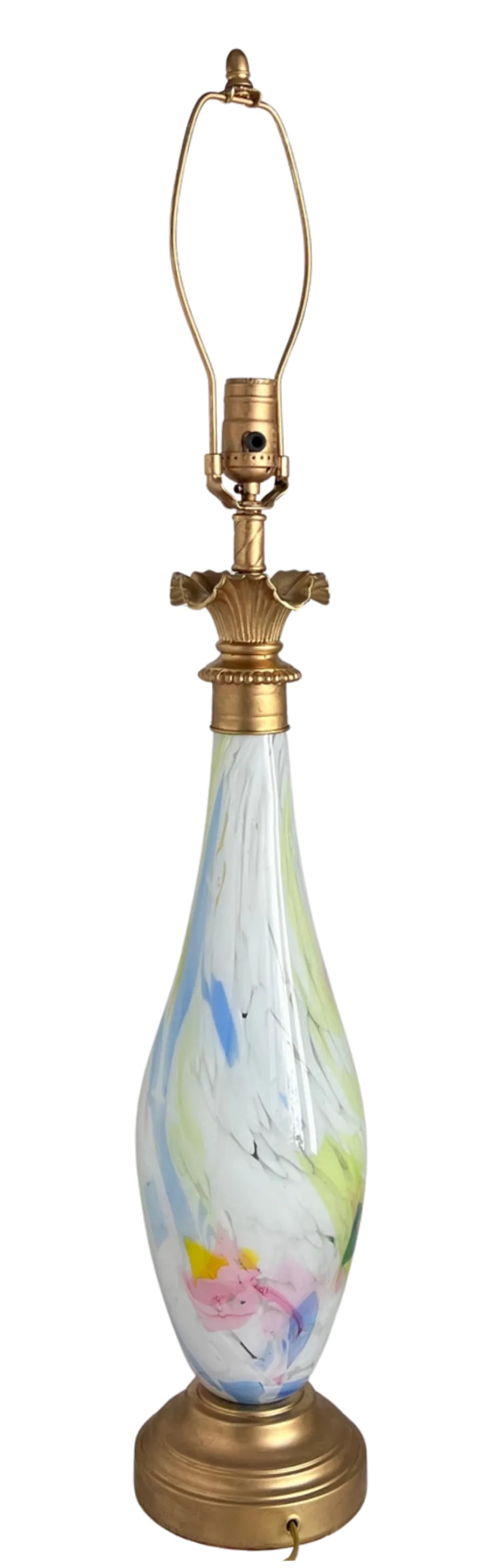Murano Style Art Glass Candy Wrapper Confetti Table Lamp - 3