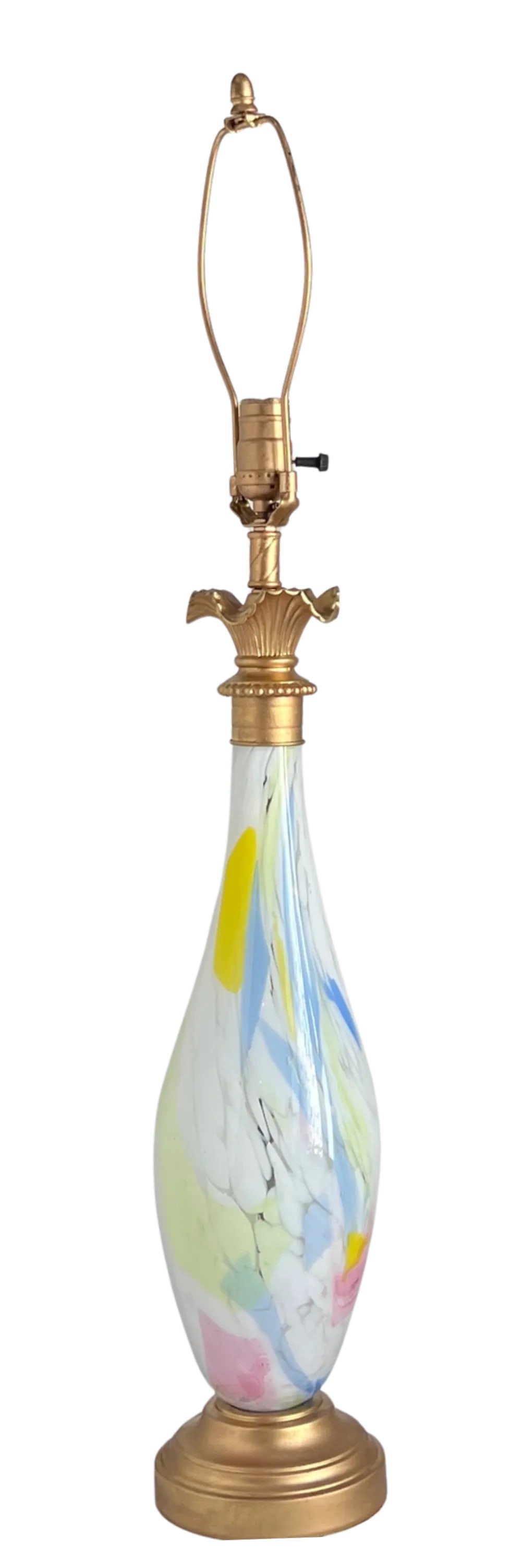 Murano Style Art Glass Candy Wrapper Confetti Table Lamp - 4