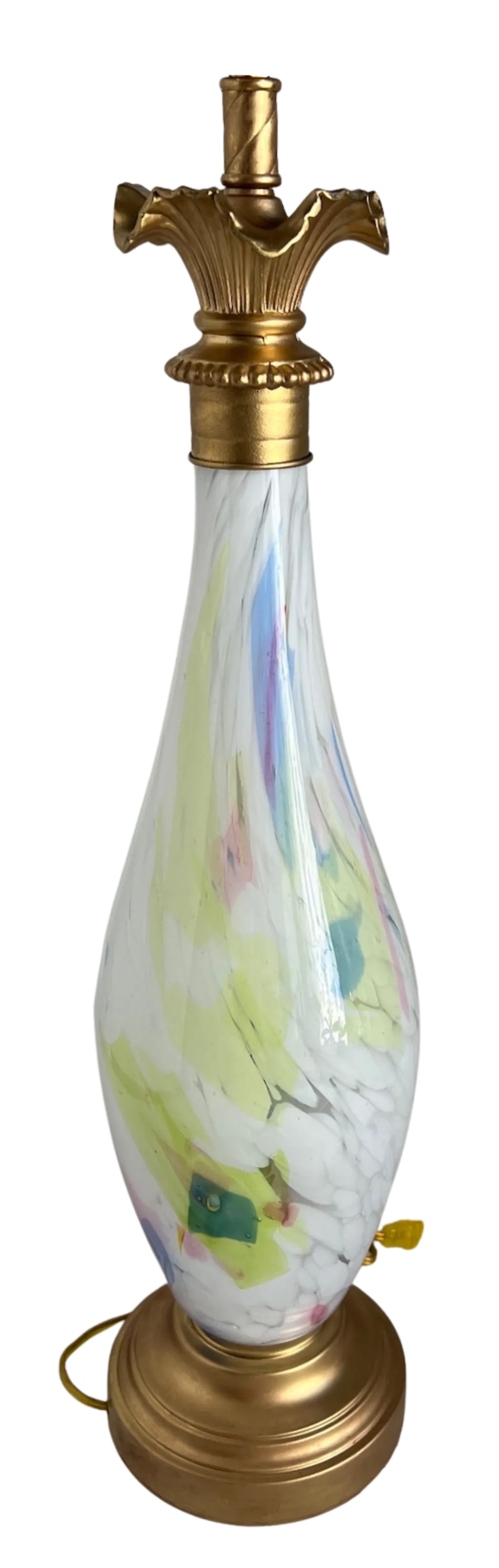 Murano Style Art Glass Candy Wrapper Confetti Table Lamp - 5