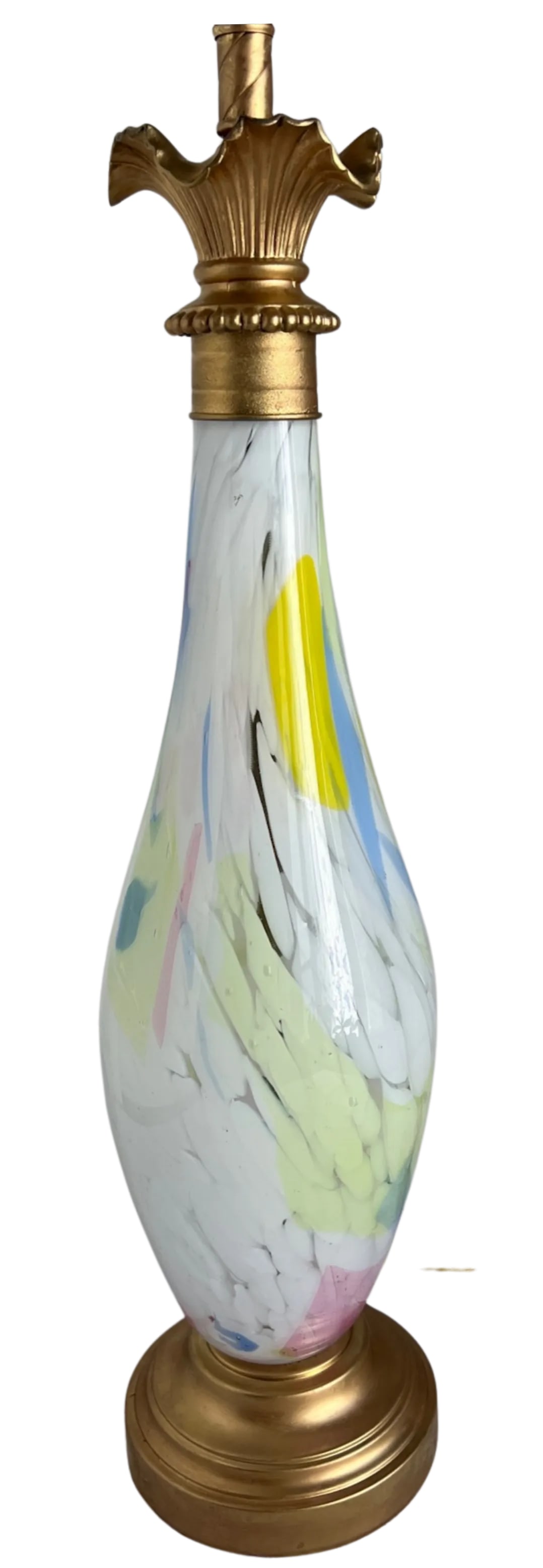Murano Style Art Glass Candy Wrapper Confetti Table Lamp - 9