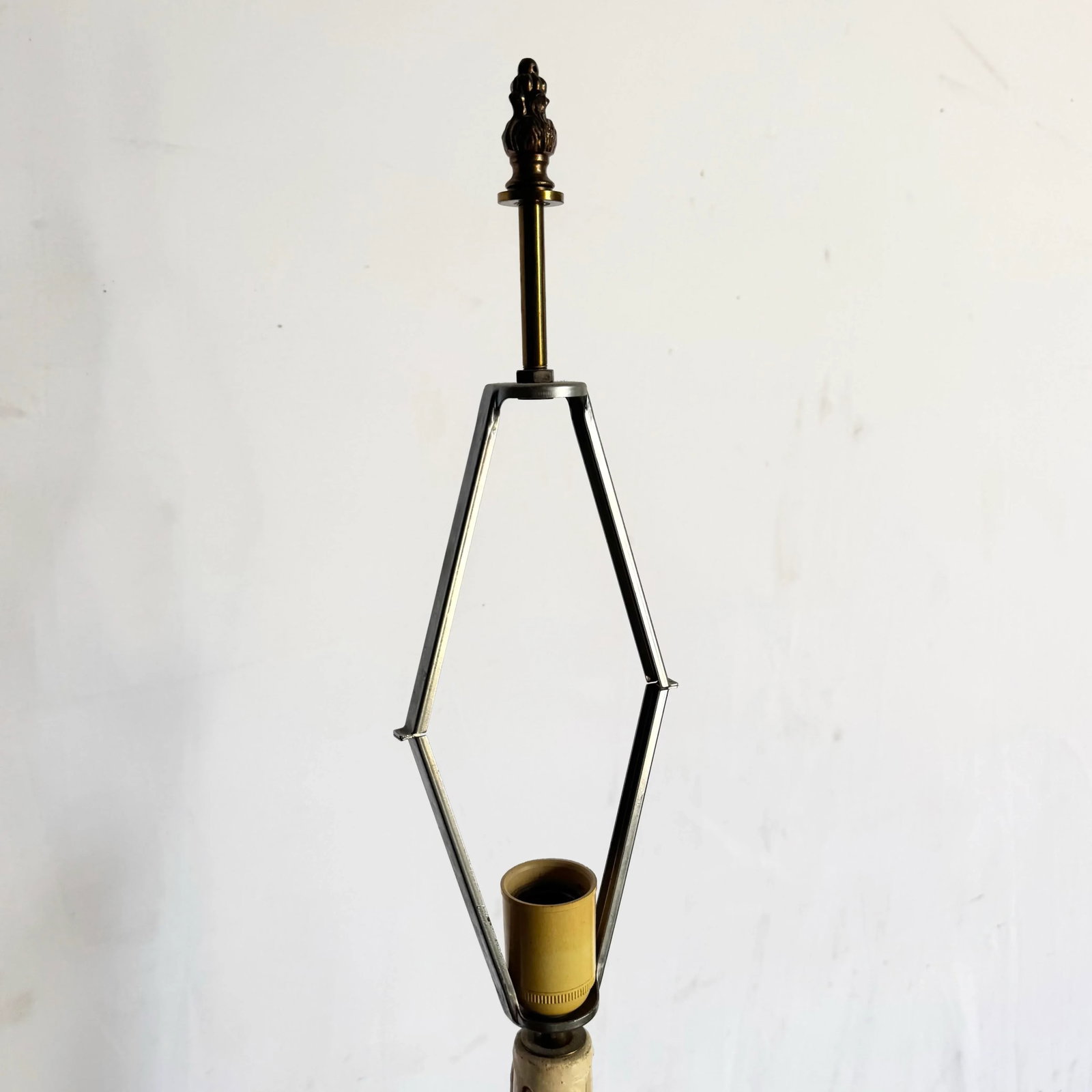 Vintage, Large Brass Table/Floor Candlestick Lamp - 7