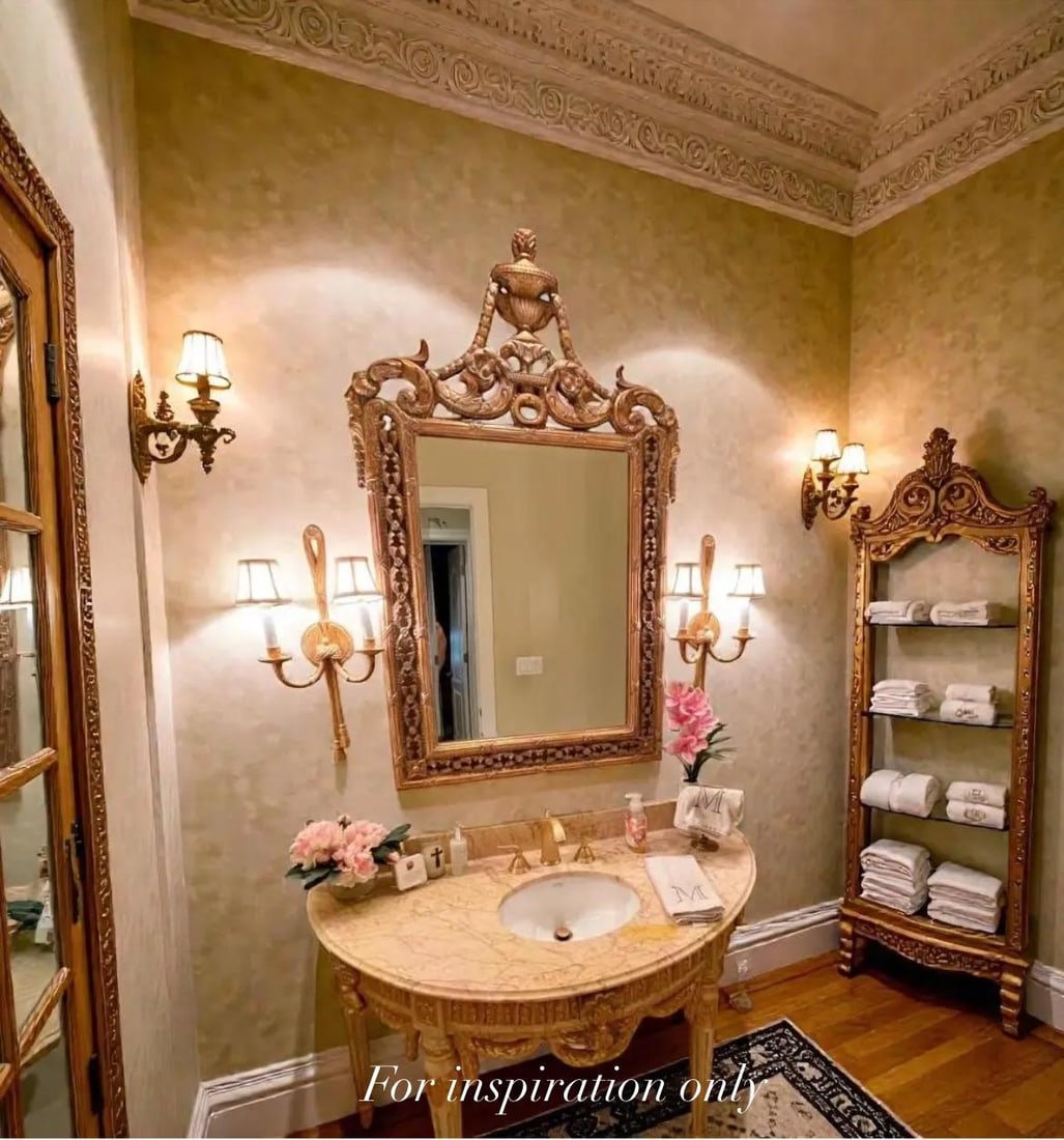 Louis XVI Giltwood Mirror With Urn Crest & Pierced Ribbonwork - 56'' Neoclassical Elegance - 3
