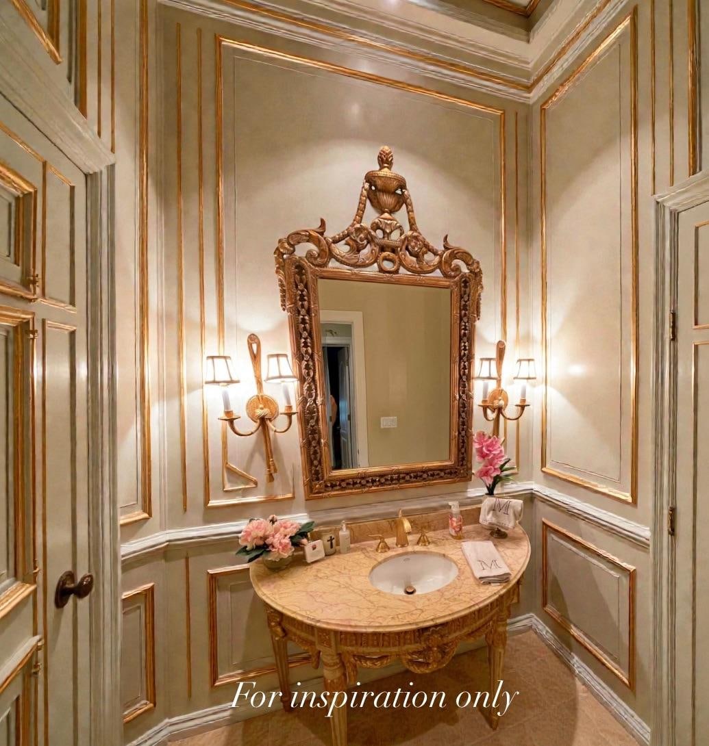 Louis XVI Giltwood Mirror With Urn Crest & Pierced Ribbonwork - 56'' Neoclassical Elegance - 4