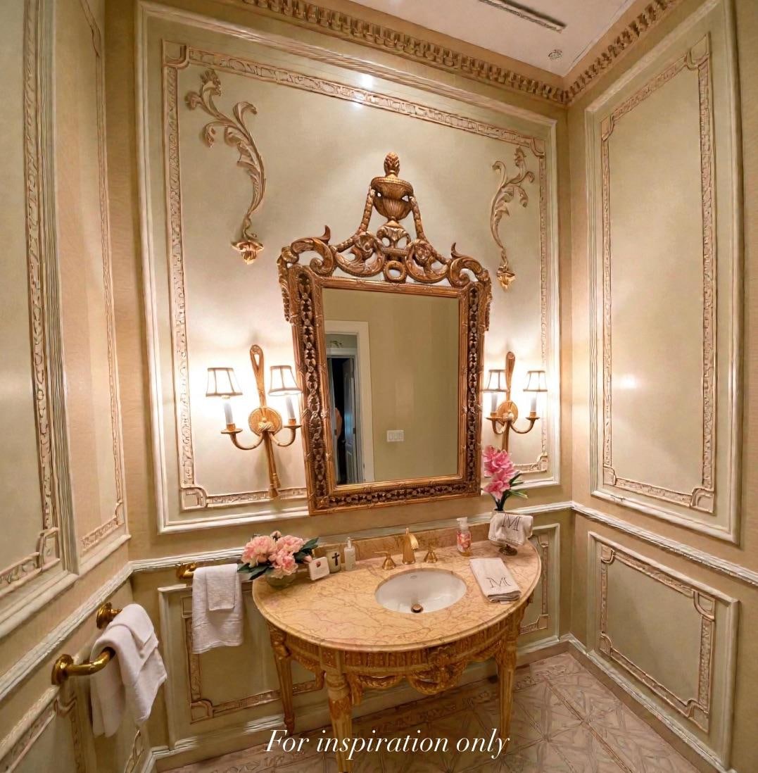Louis XVI Giltwood Mirror With Urn Crest & Pierced Ribbonwork - 56'' Neoclassical Elegance - 6