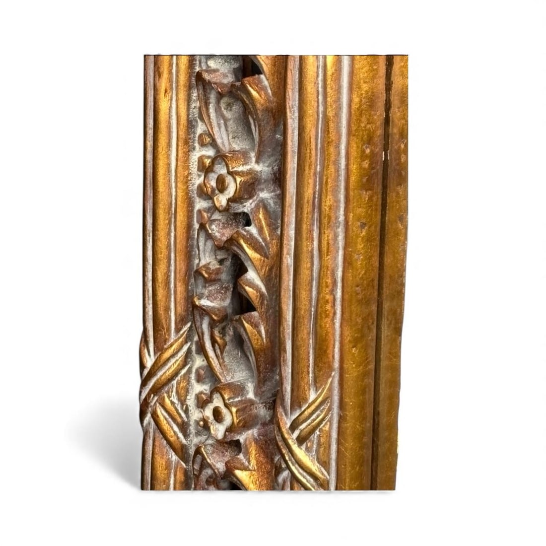 Louis XVI Giltwood Mirror With Urn Crest & Pierced Ribbonwork - 56'' Neoclassical Elegance - 8