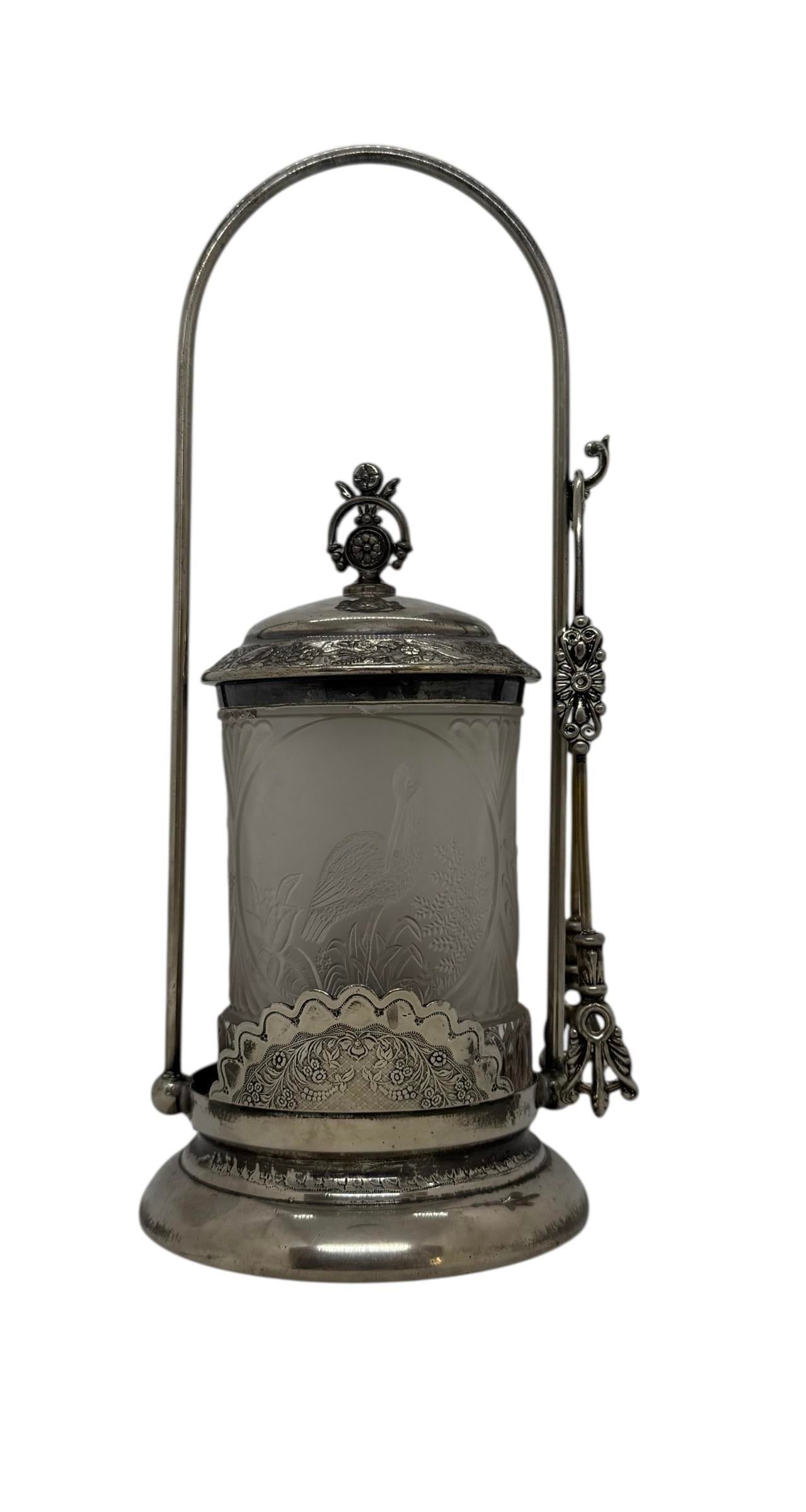 Late 19th Century Victorian Pickle Castor - Wilcox Silver Plate Co., Meriden Ct - Removable Lid & To - 12
