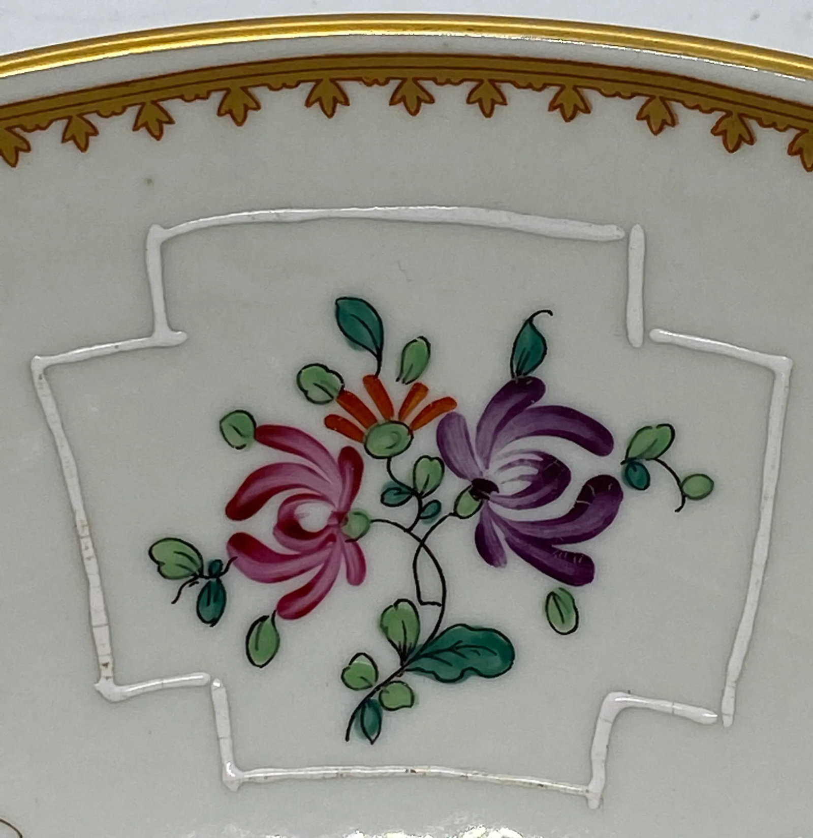 Mid 20th Century French Sperabo Porcelain Floral & Fruit Bowl - 12