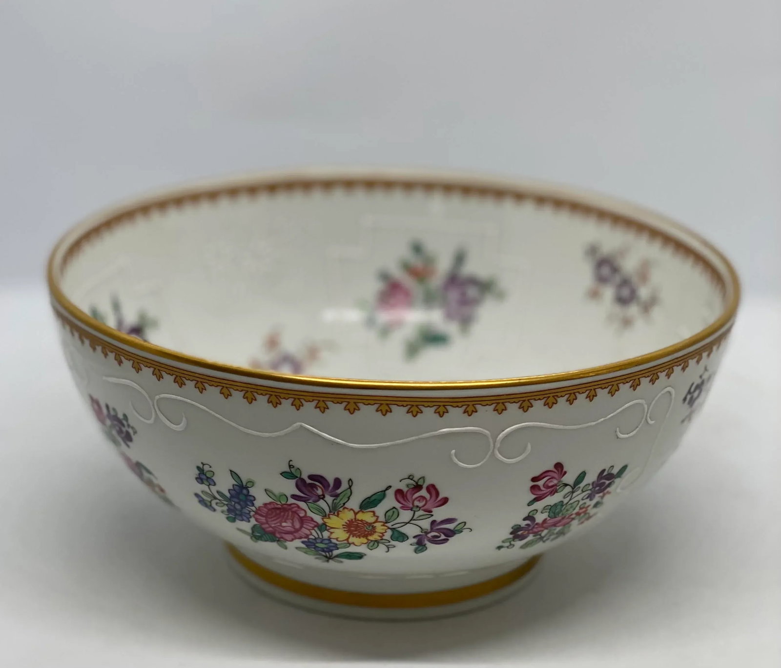 Mid 20th Century French Sperabo Porcelain Floral & Fruit Bowl - 2