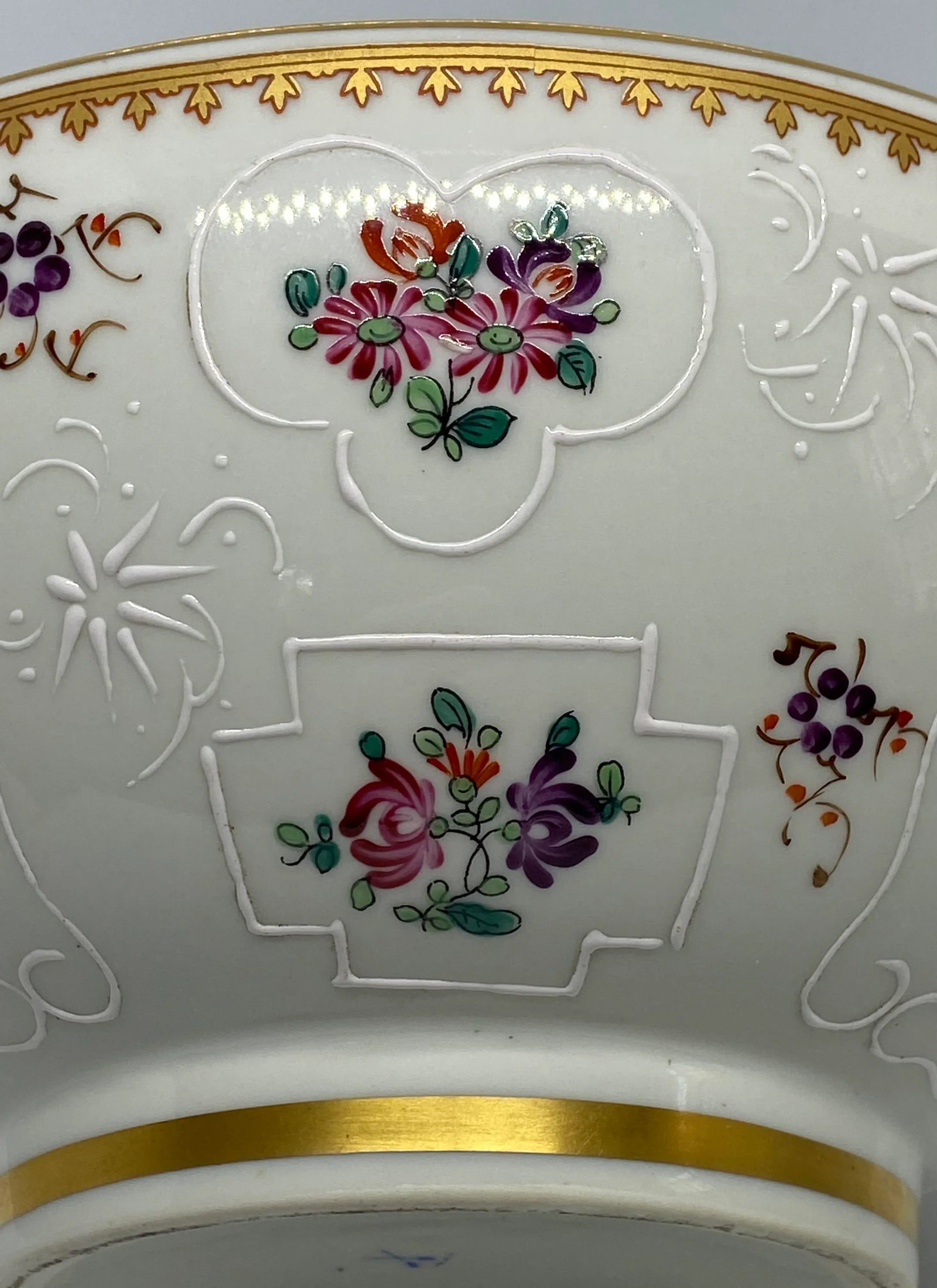 Mid 20th Century French Sperabo Porcelain Floral & Fruit Bowl - 8