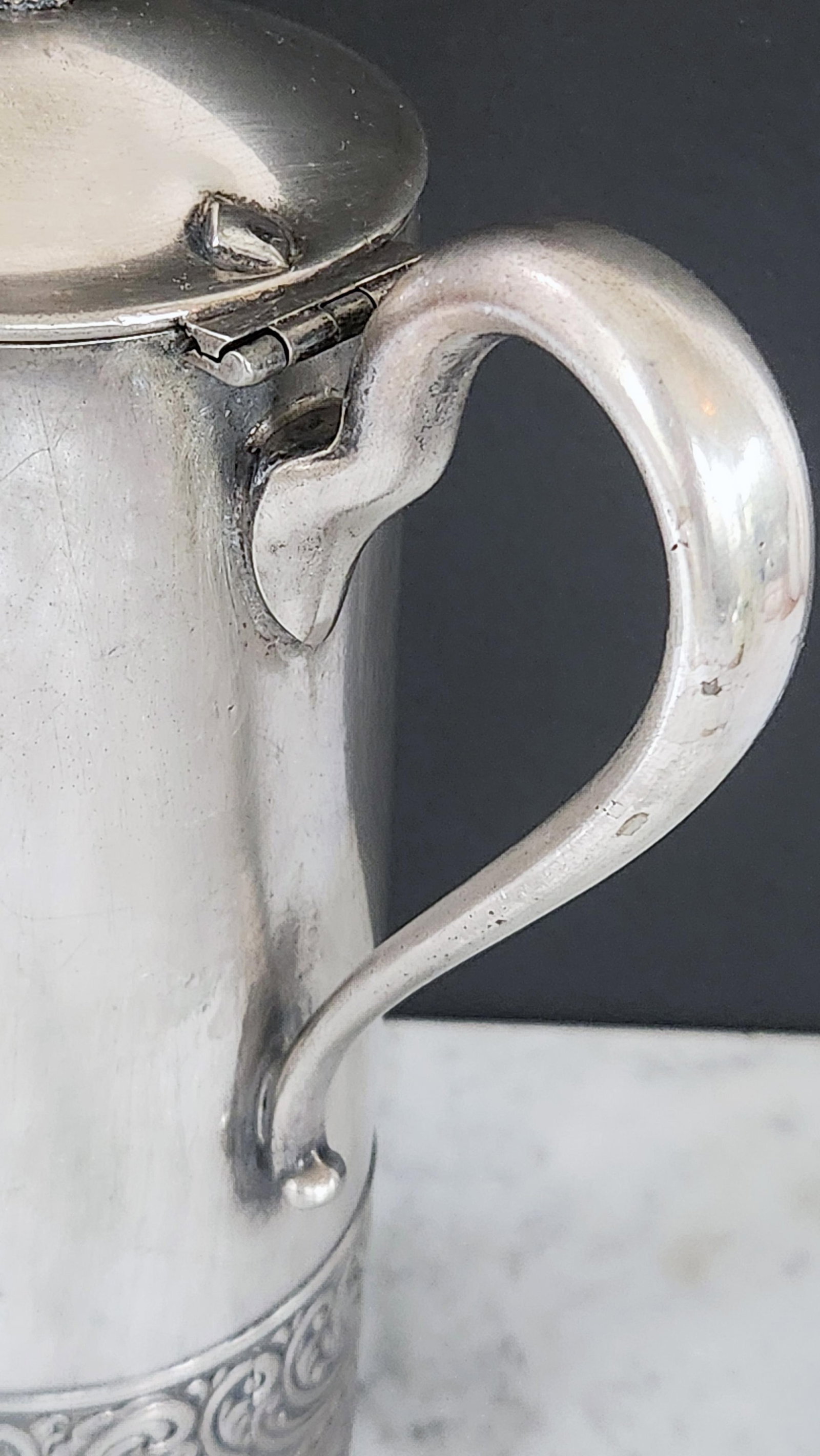 Antique G. Webster & Son Quadruple Plate Coffee Pot - Circa 1880 Victorian Silver Vase - 12