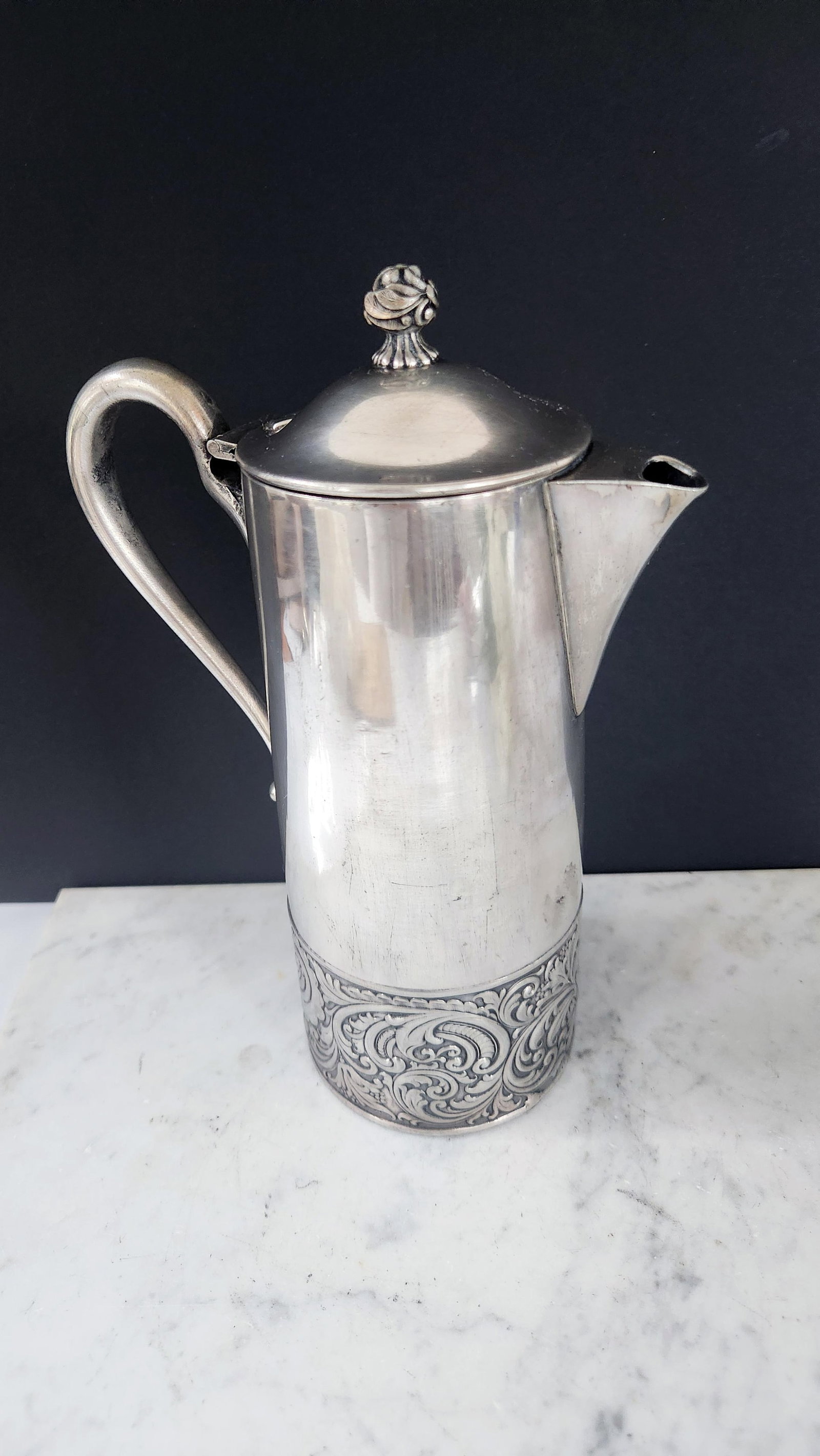 Antique G. Webster & Son Quadruple Plate Coffee Pot - Circa 1880 Victorian Silver Vase - 17