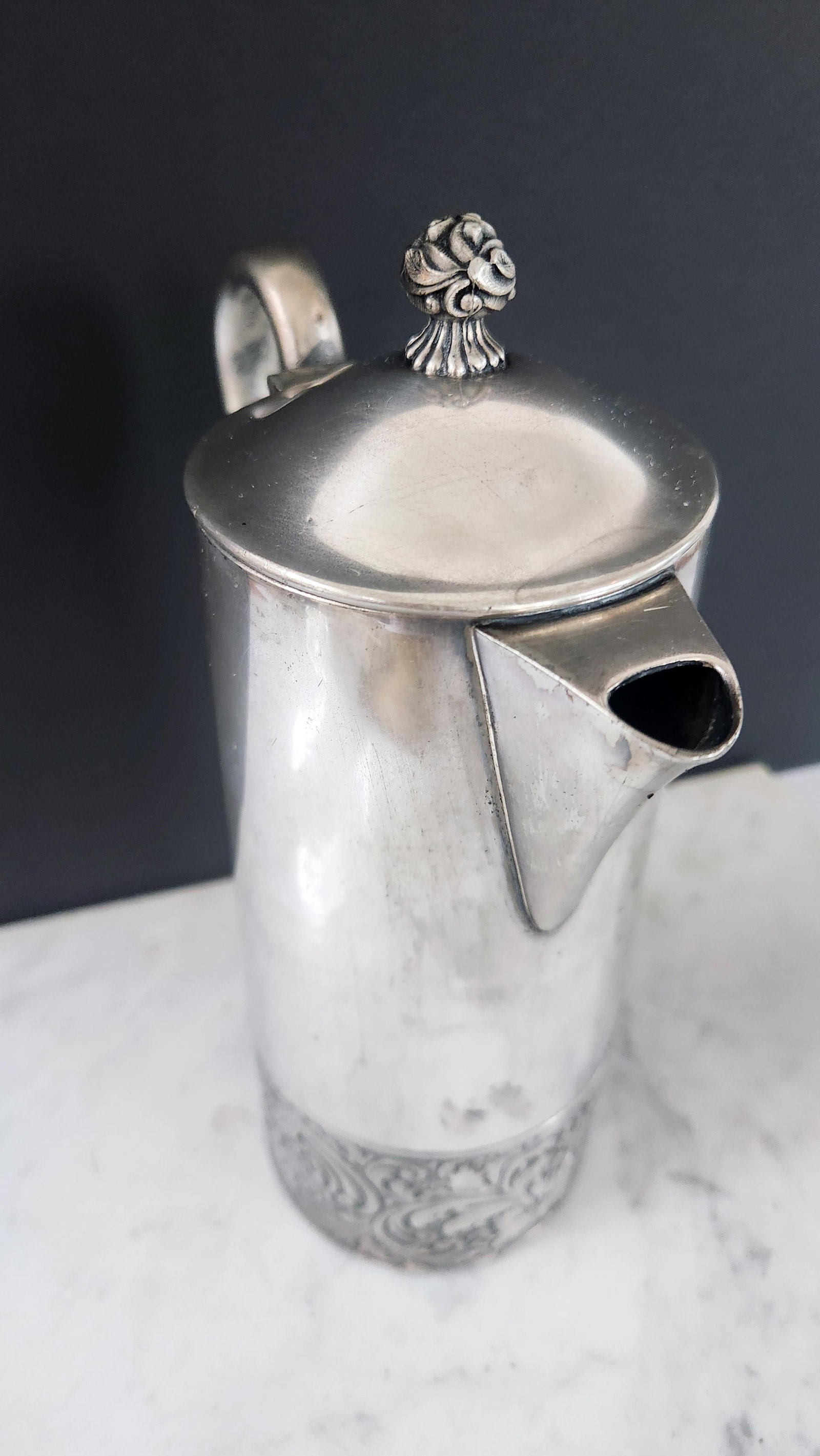 Antique G. Webster & Son Quadruple Plate Coffee Pot - Circa 1880 Victorian Silver Vase - 18